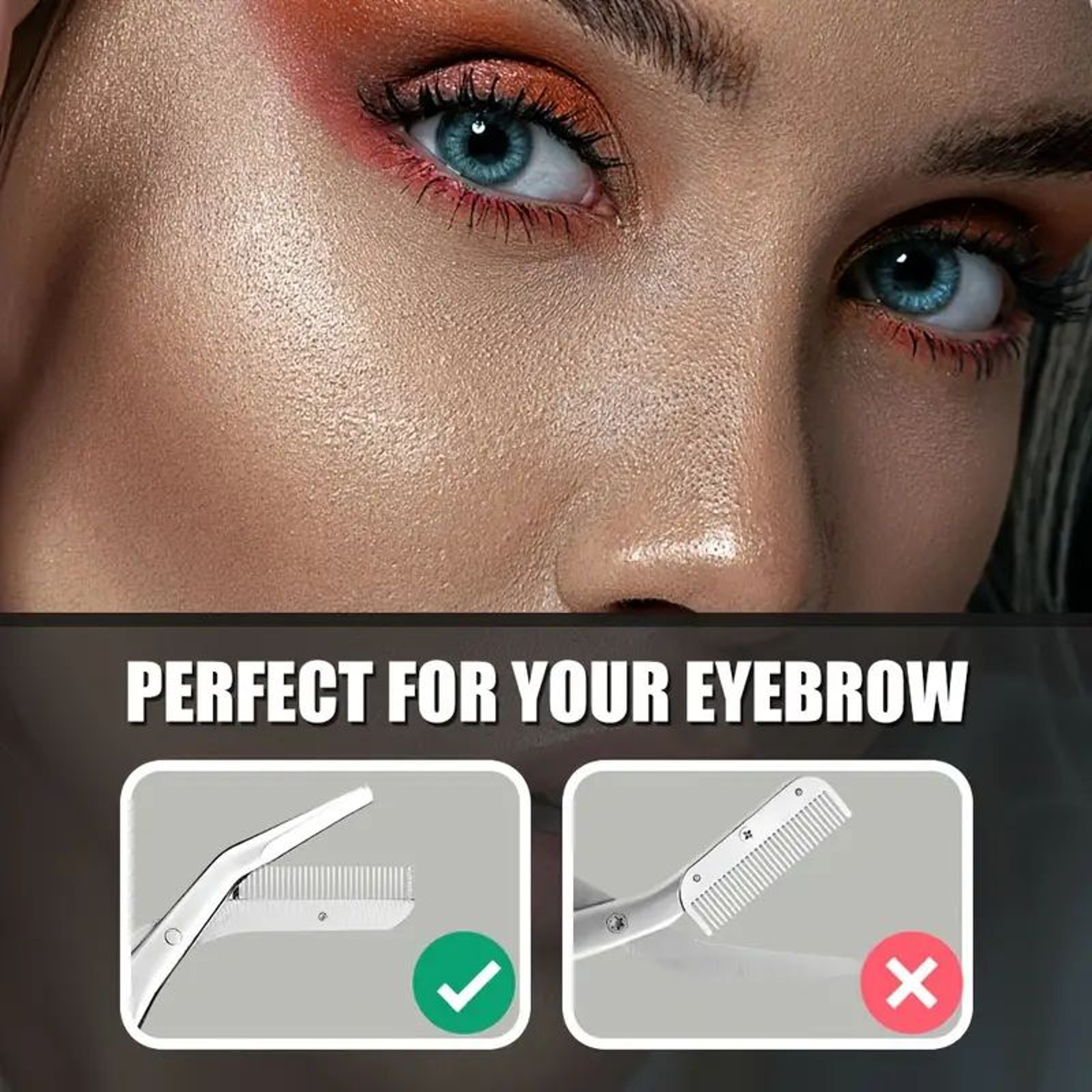 Precision Eyebrow Scissors And Comb Set Stainless Steel Trimmer Effortless Hair Removal For Men And 2