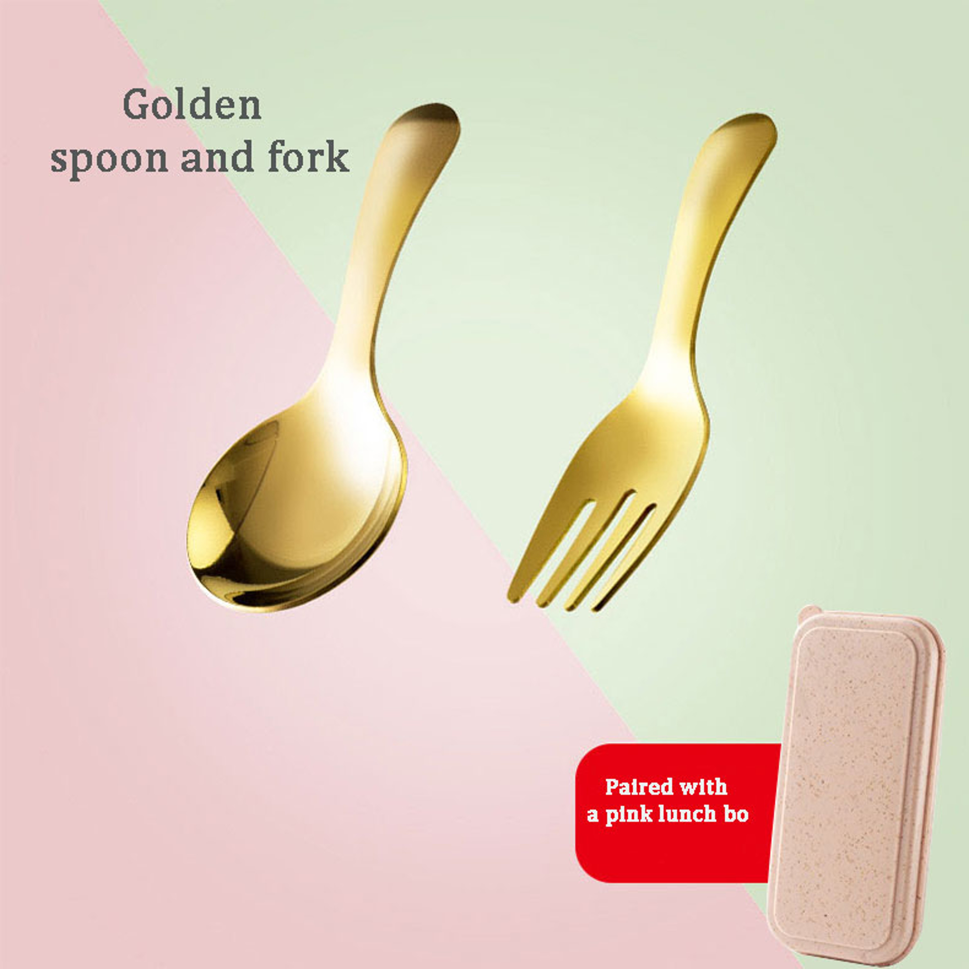 Portable Stainless Steel Tableware, Outdoor Tourism Spoon and Fork Set, Children's Dessert Utensils for Travel – view 10