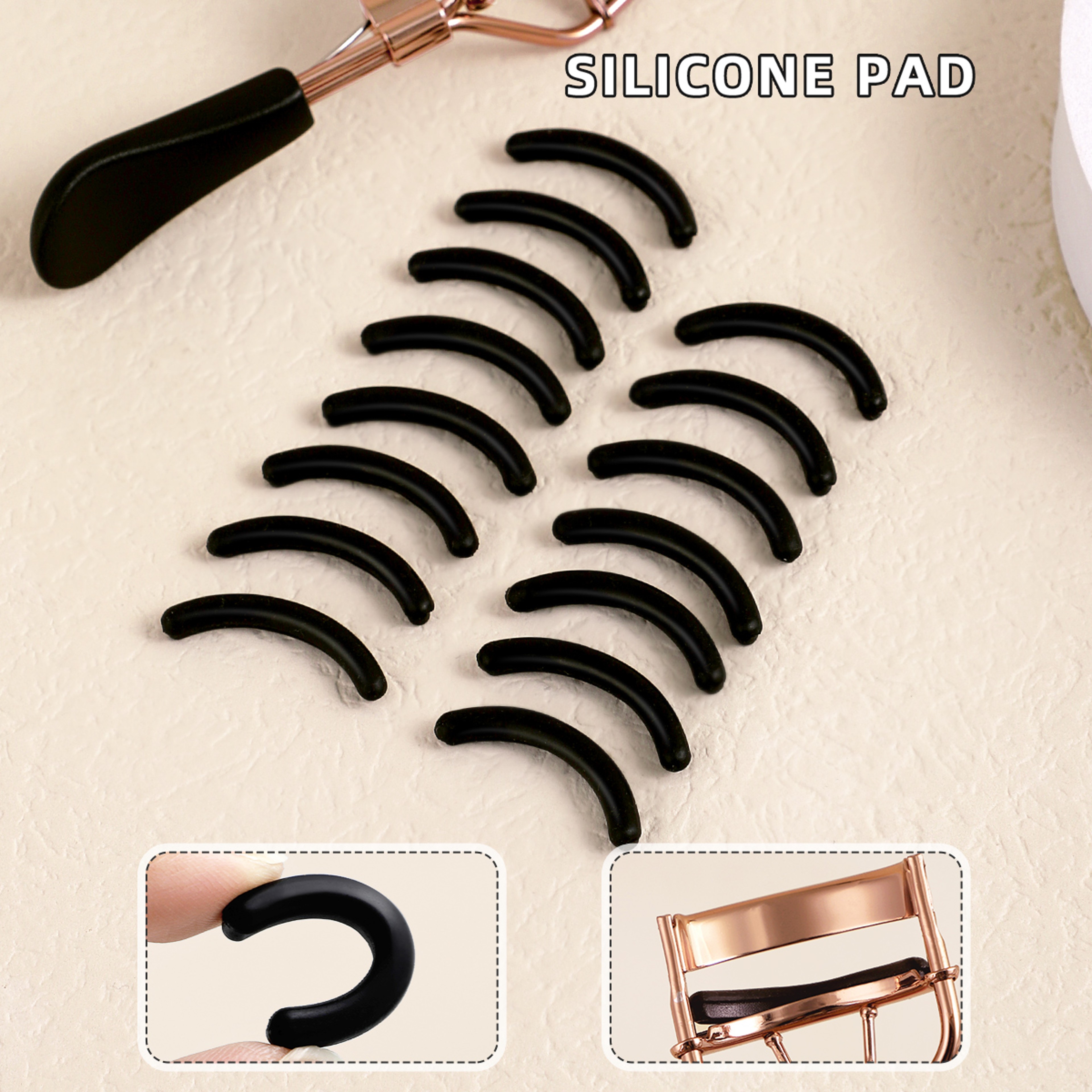 Eyelash Curler, Portable Stainless Steel, Silicone Pads, Eyelash Extension Tools, Curling Curler – view 6