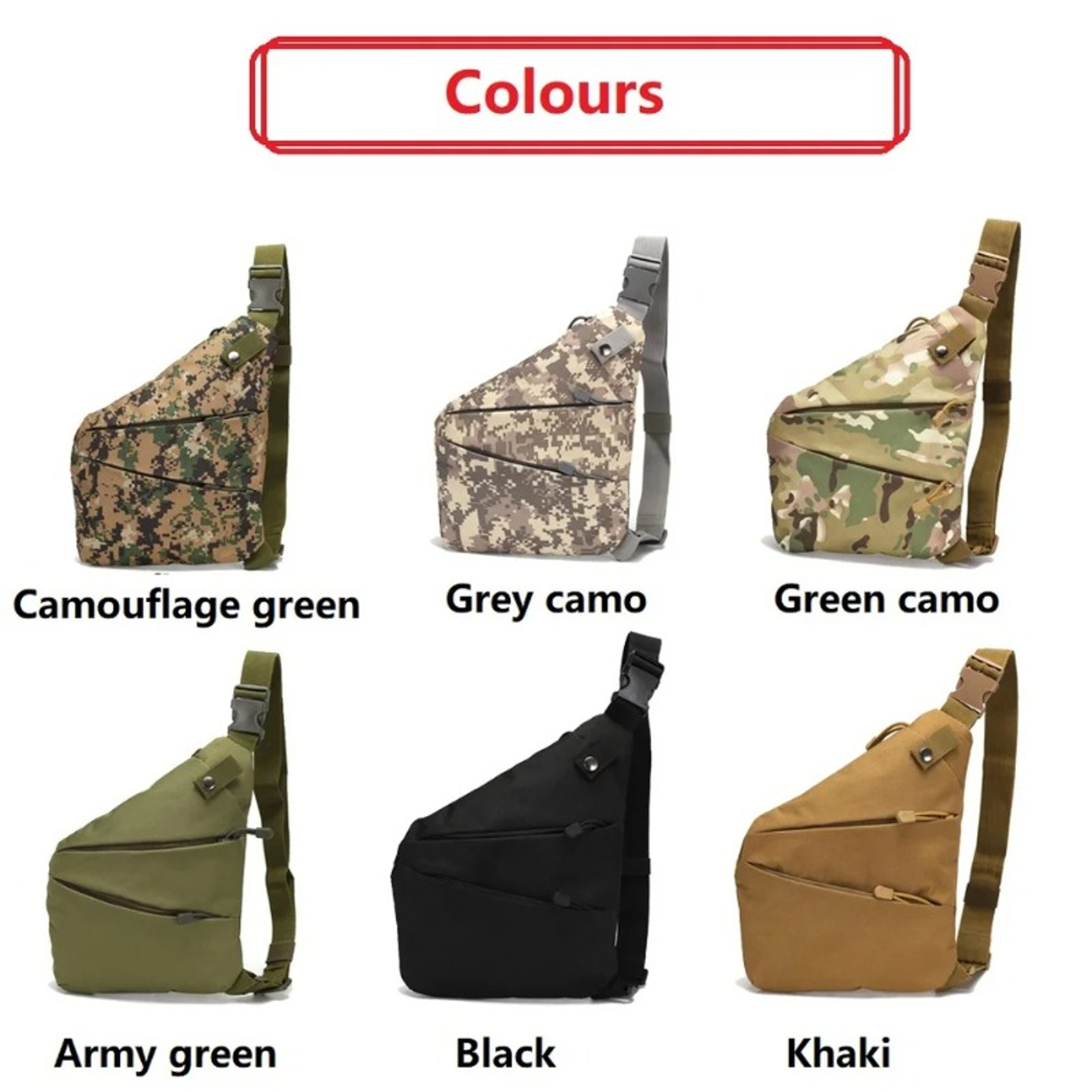 Waterproof Nylon Crossbody, Chest Bags Camouflage Tactical, Bag Single Shoulder Bags for Men, Male Messenger Bag – view 2