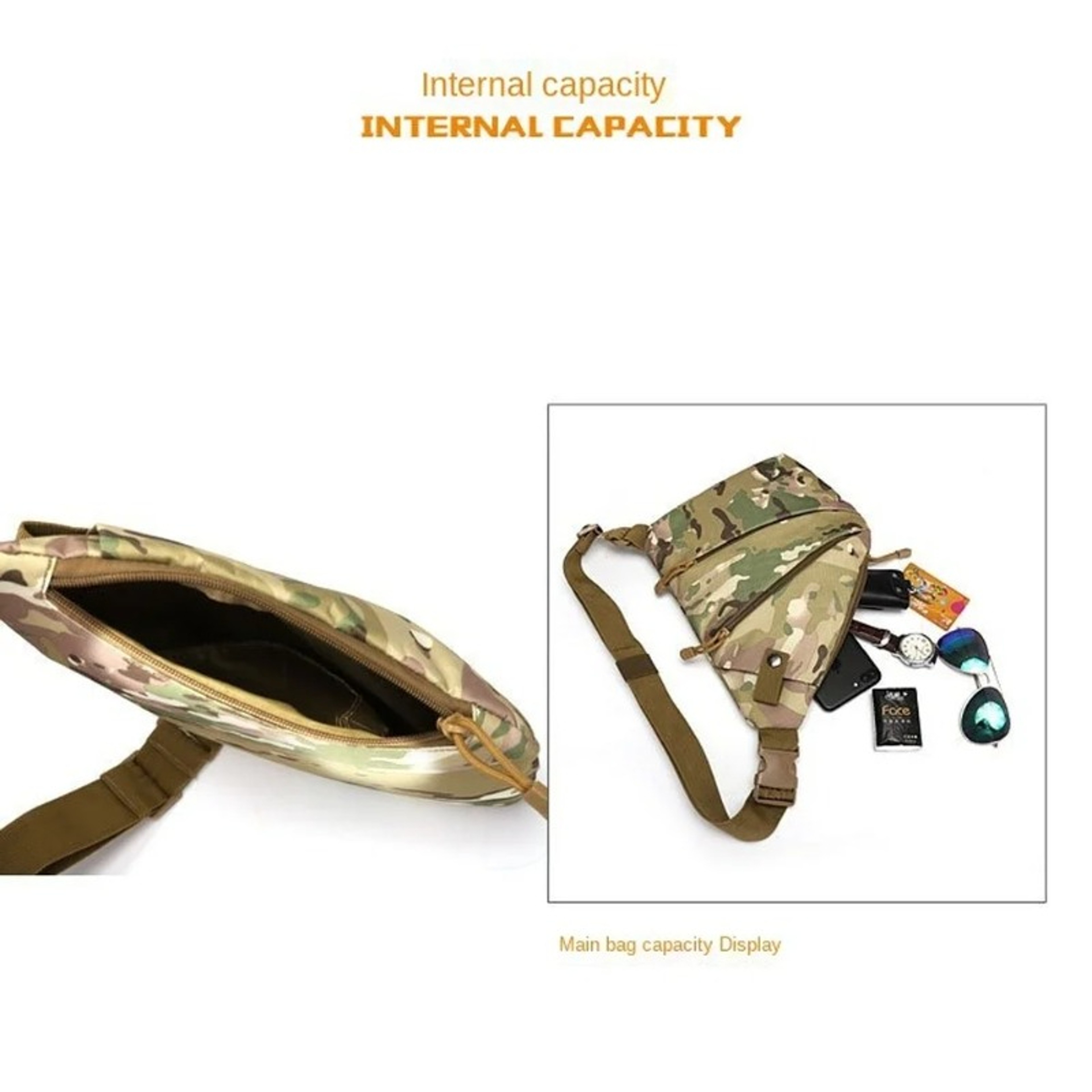 Waterproof Nylon Crossbody, Chest Bags Camouflage Tactical, Bag Single Shoulder Bags for Men, Male Messenger Bag – view 5