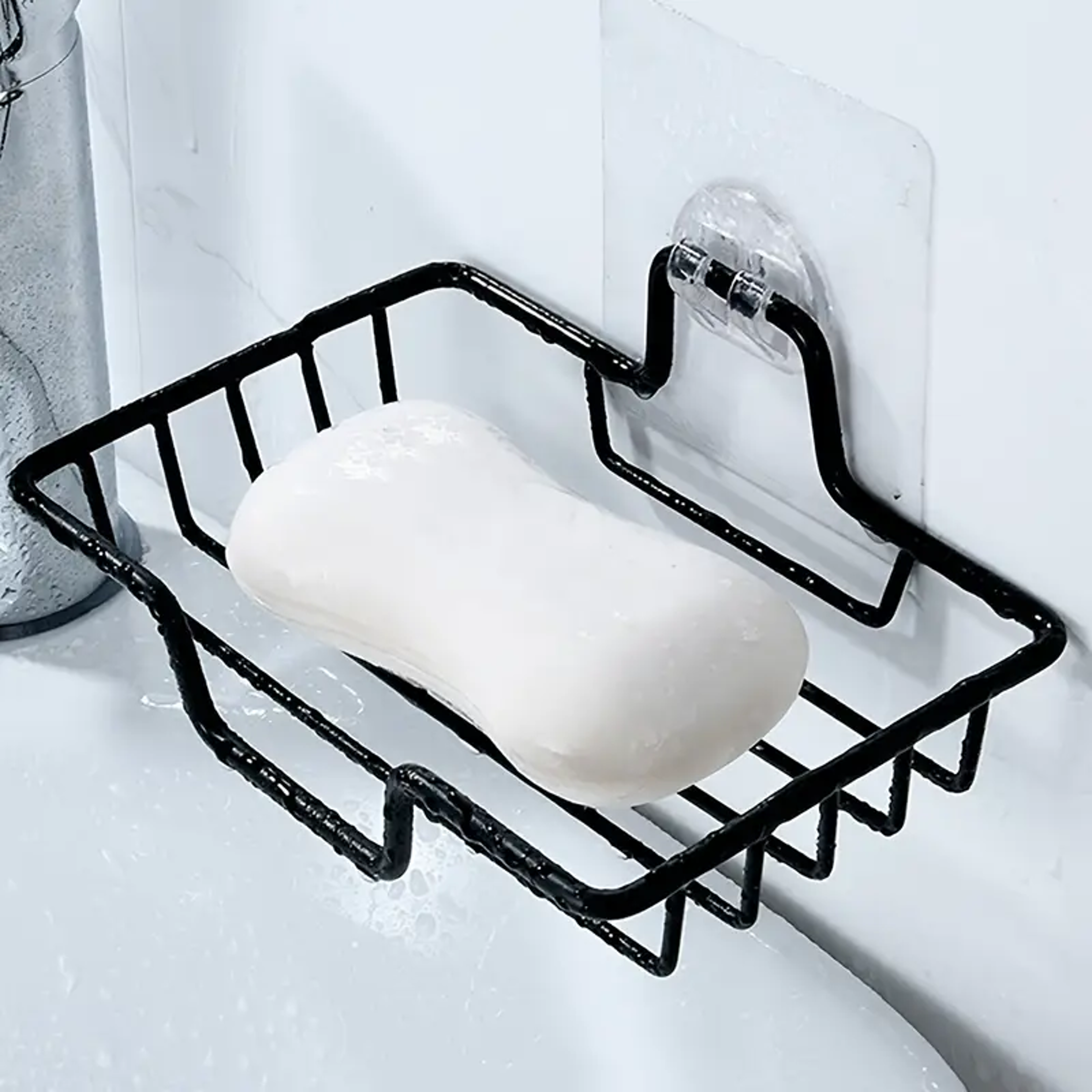 WallMounted Stainless Steel Soap Dish Holds 2 Soap Bars Drain Holes Bathroom Decor No Drill Hallowe 0