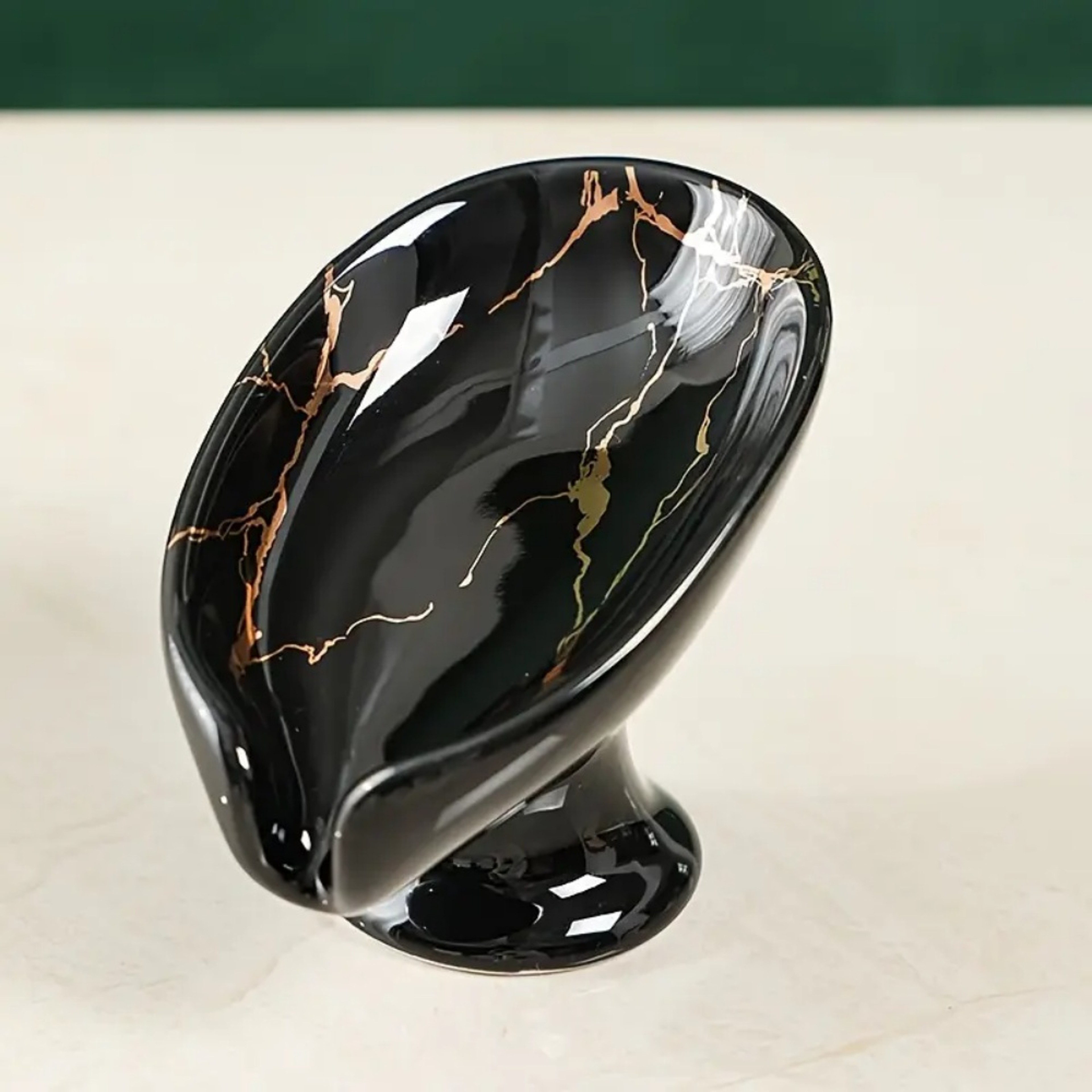 Soap Holder Bathroom, Ceramic Leay Shower, Shape Box Water Guide Hole, Storage Plate – view 7