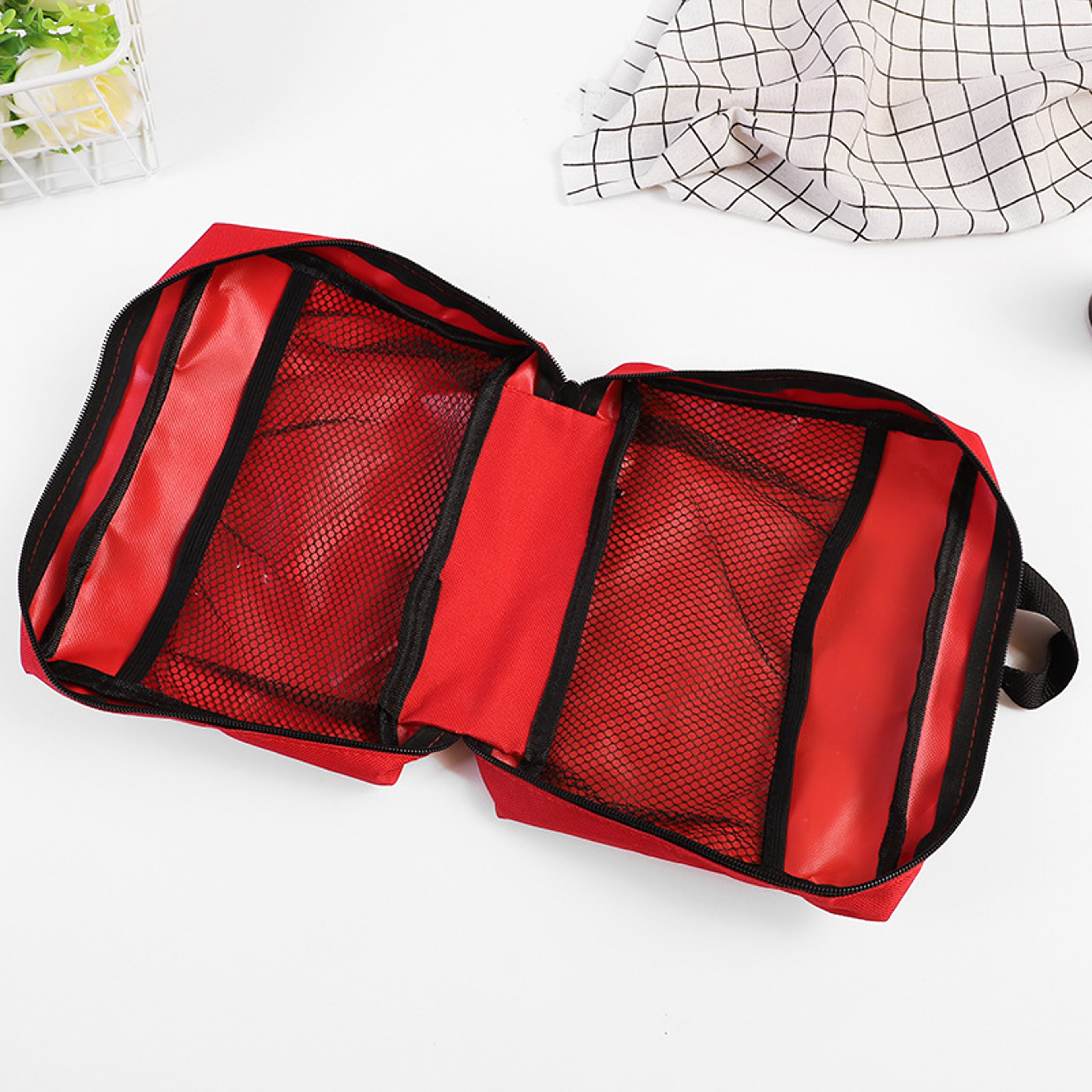 Portable Outdoor Survival, Empty Large First Aid Kits, Bags Big Capacity Home/Car, Disaster Earthquake Emergency – view 4