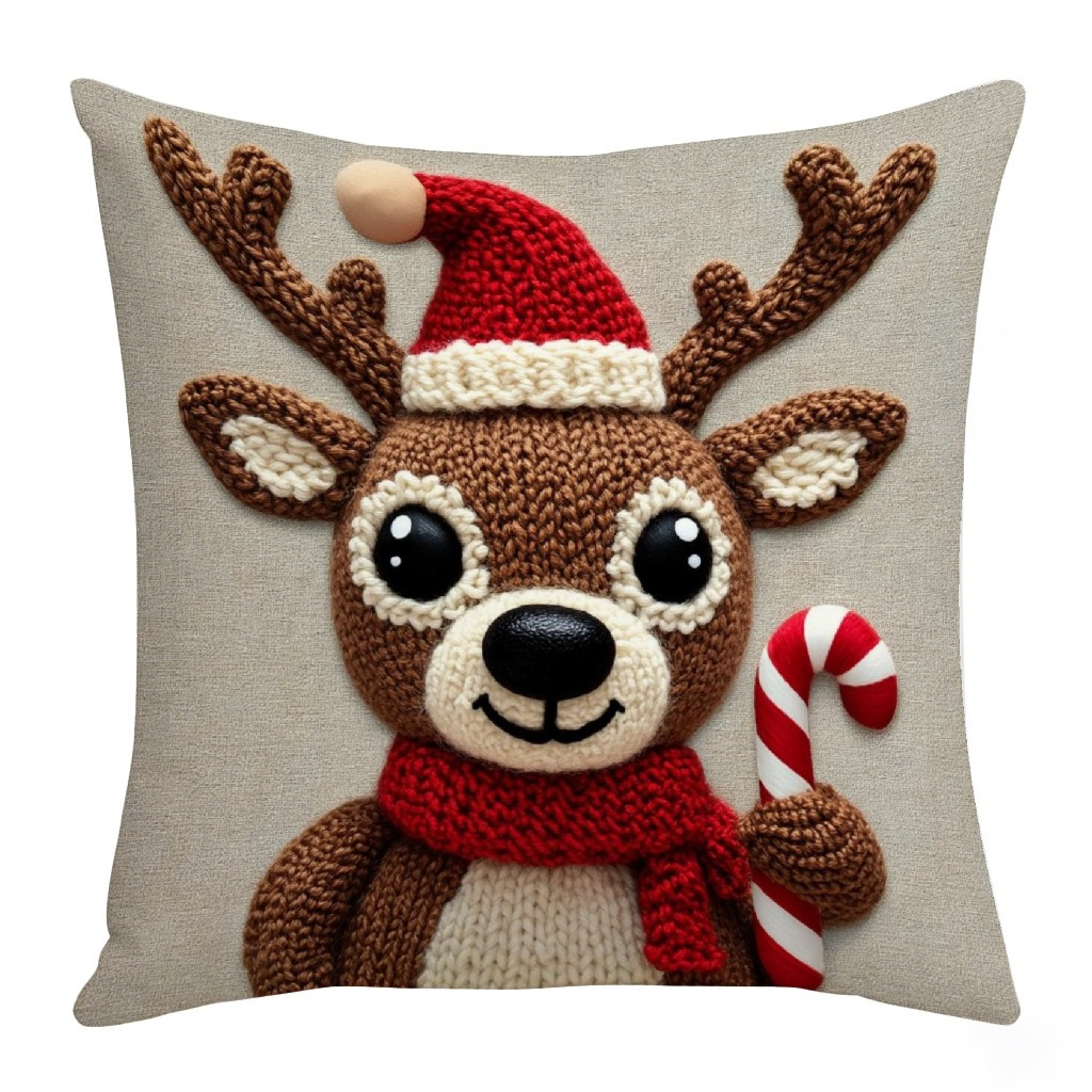 Cartoon Santa Snowman Elk Sofa Cushion Grey Red Christmas Pillowcase Merry Christmas Home Bed Car D 6