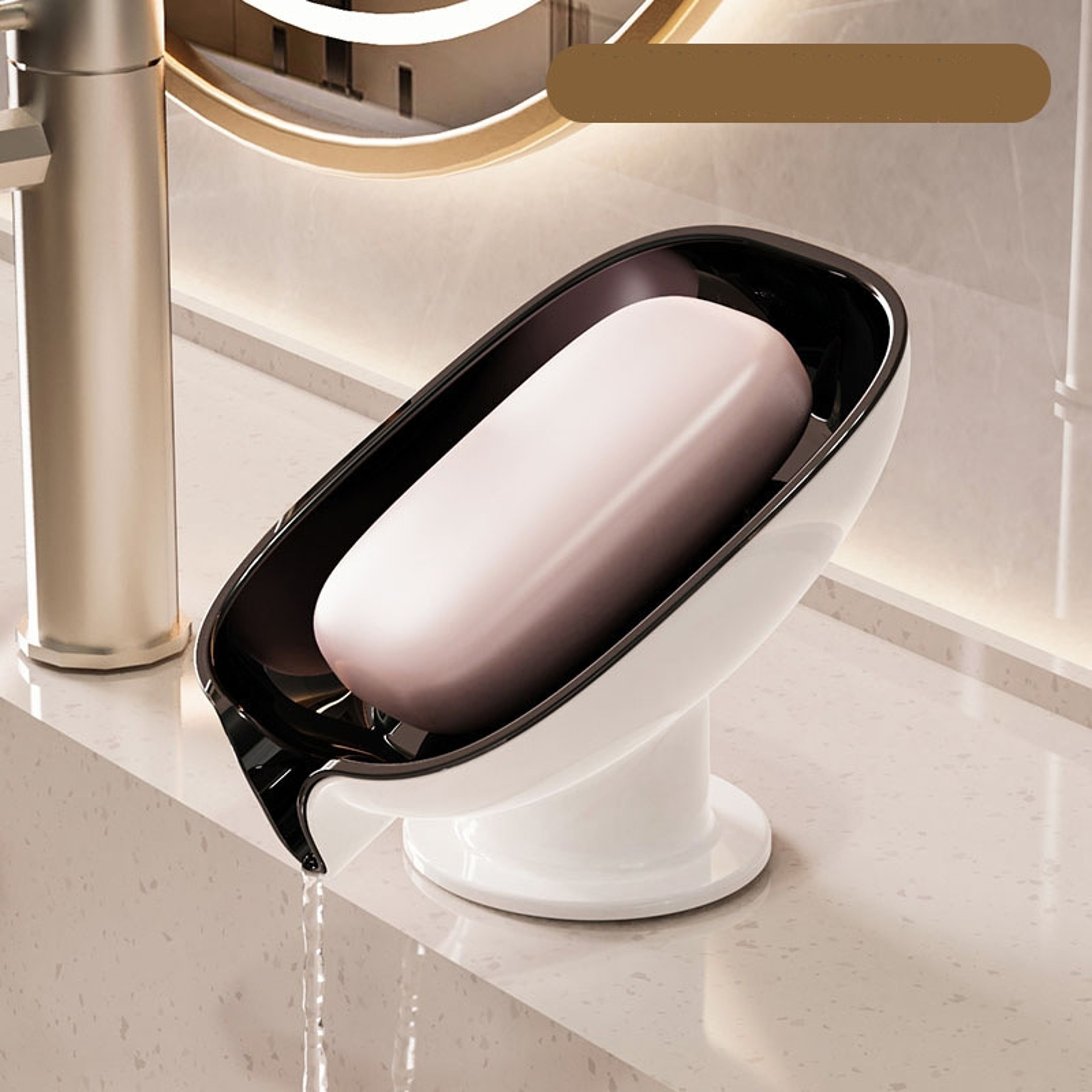 Bathroom Soap Holder, Super Suction Cup Soap Dish, Soap Container, Kitchen Sponge Holder with Drain Water – view 9