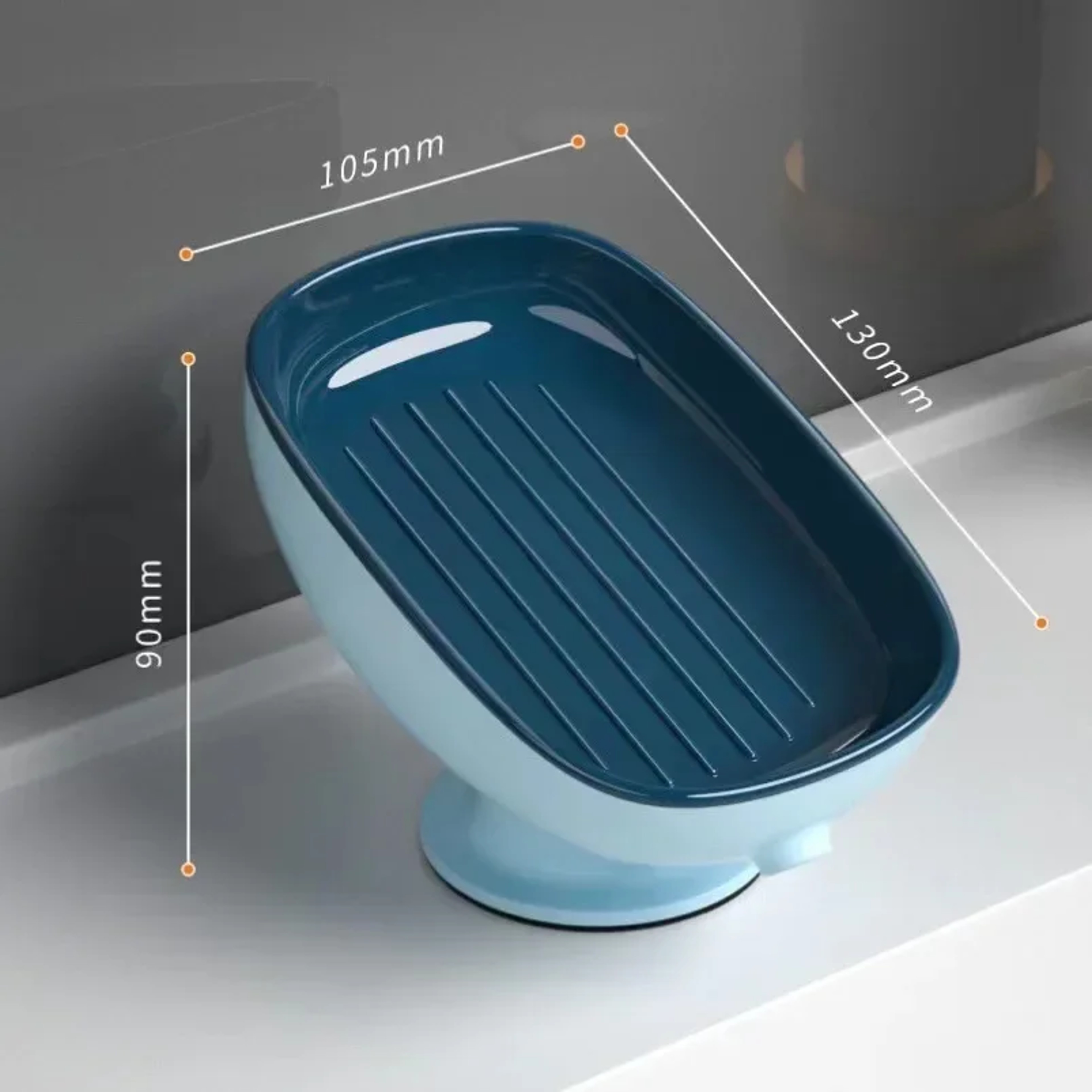 Bathroom Soap Holder, Super Suction Cup Soap Dish, Soap Container, Kitchen Sponge Holder with Drain Water – view 12