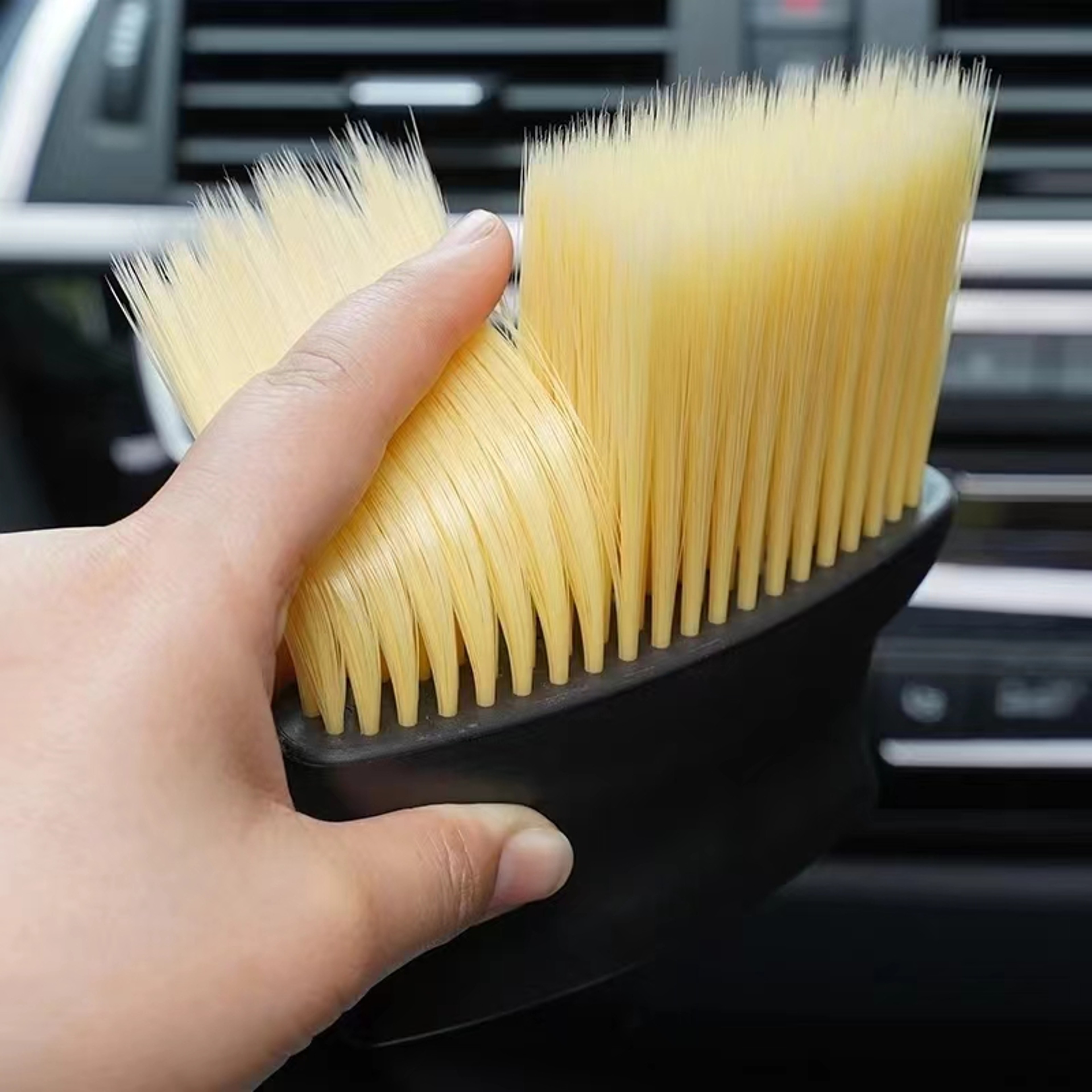 Soft brush car interior sweeping dust, car wash tool, air outlet dust cleaning brush – view 5