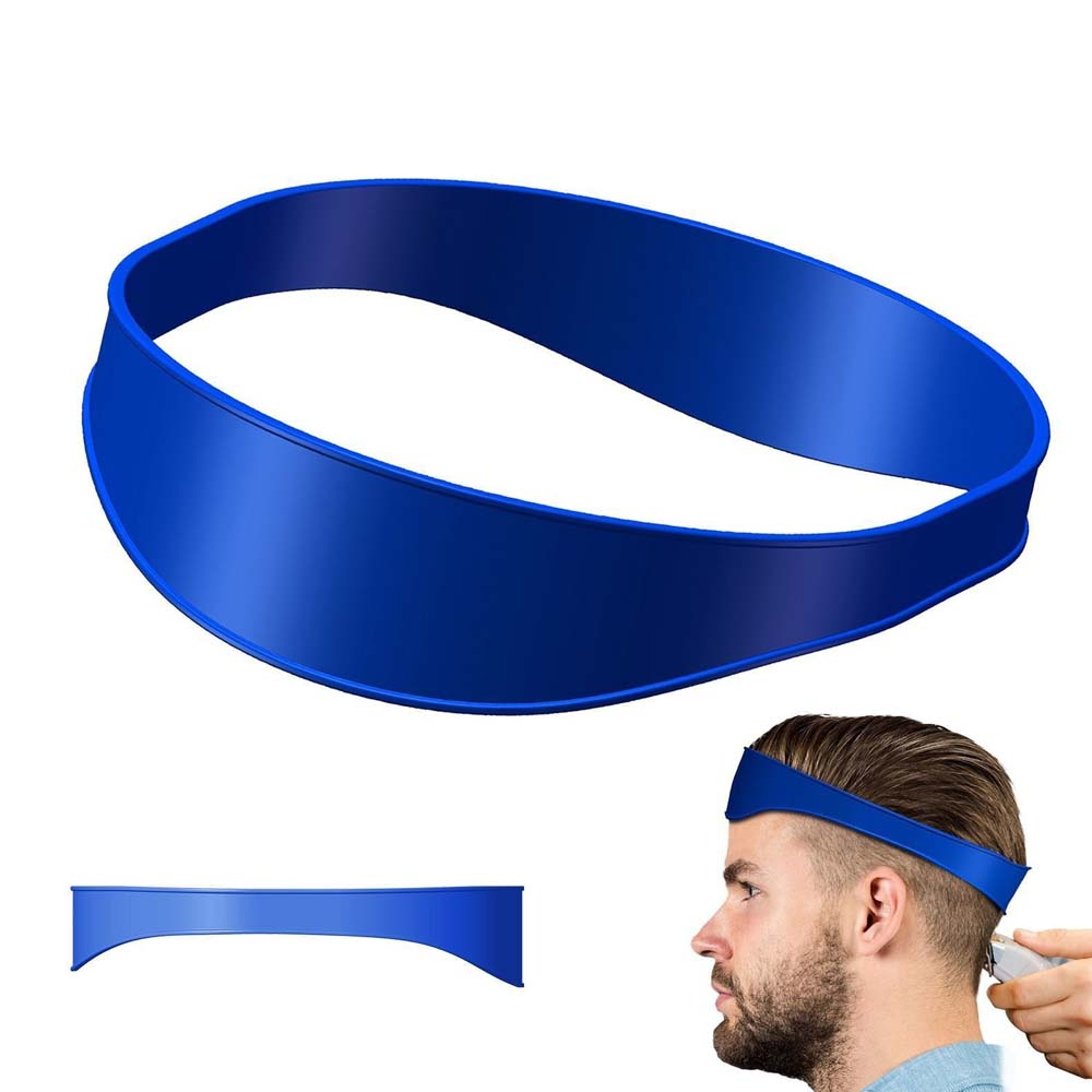 Silicone Neckline Shaving Template, DIY Home Haircuts Curved Headband, Hair Cutting Guide Hair Styling Tool – view 8