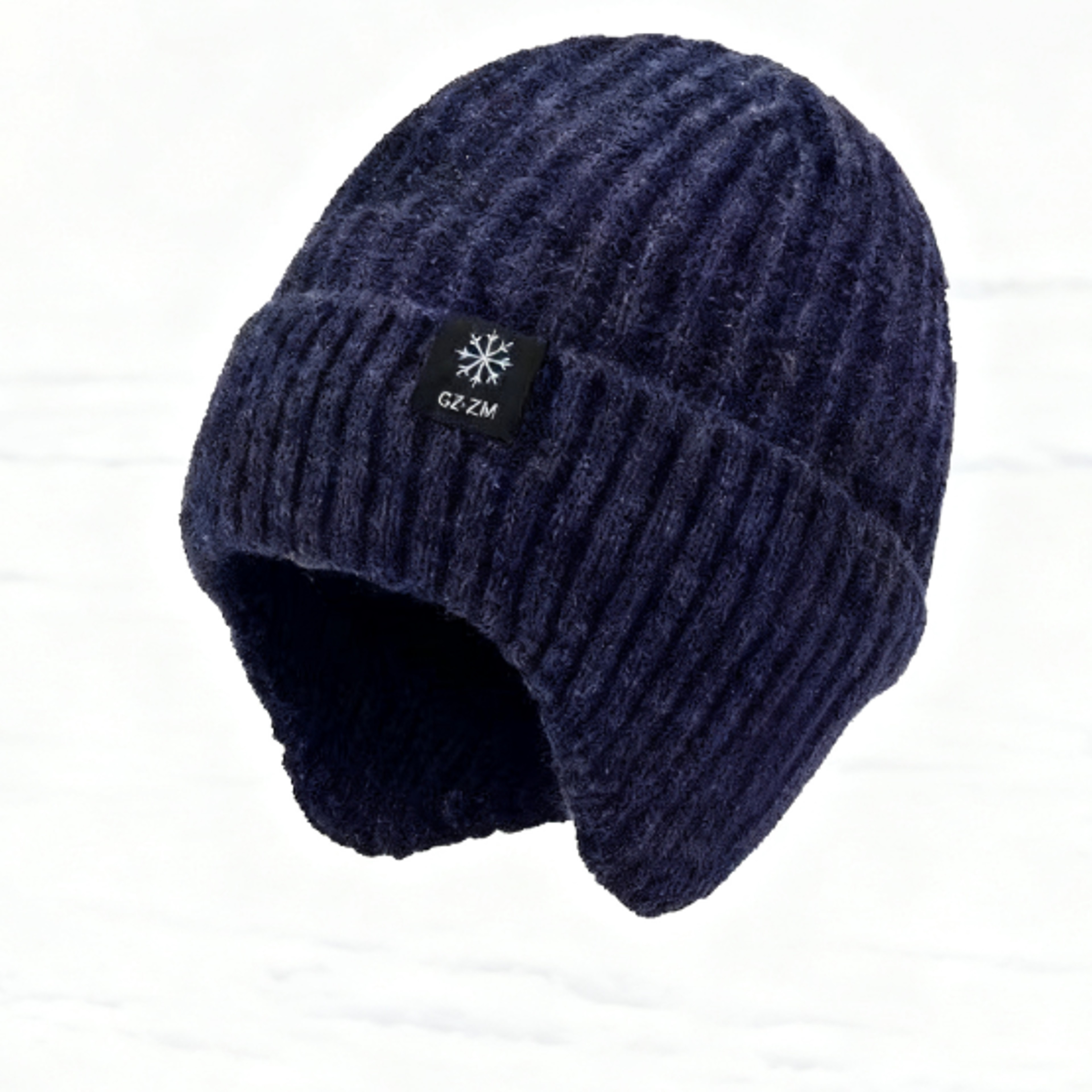 Velvet Warm Ear Hood Integrated Hat, Outdoor Men Winter Knitted Hat, Outdoor Sports Bicycle Skiing Running Cold Cap – view 7