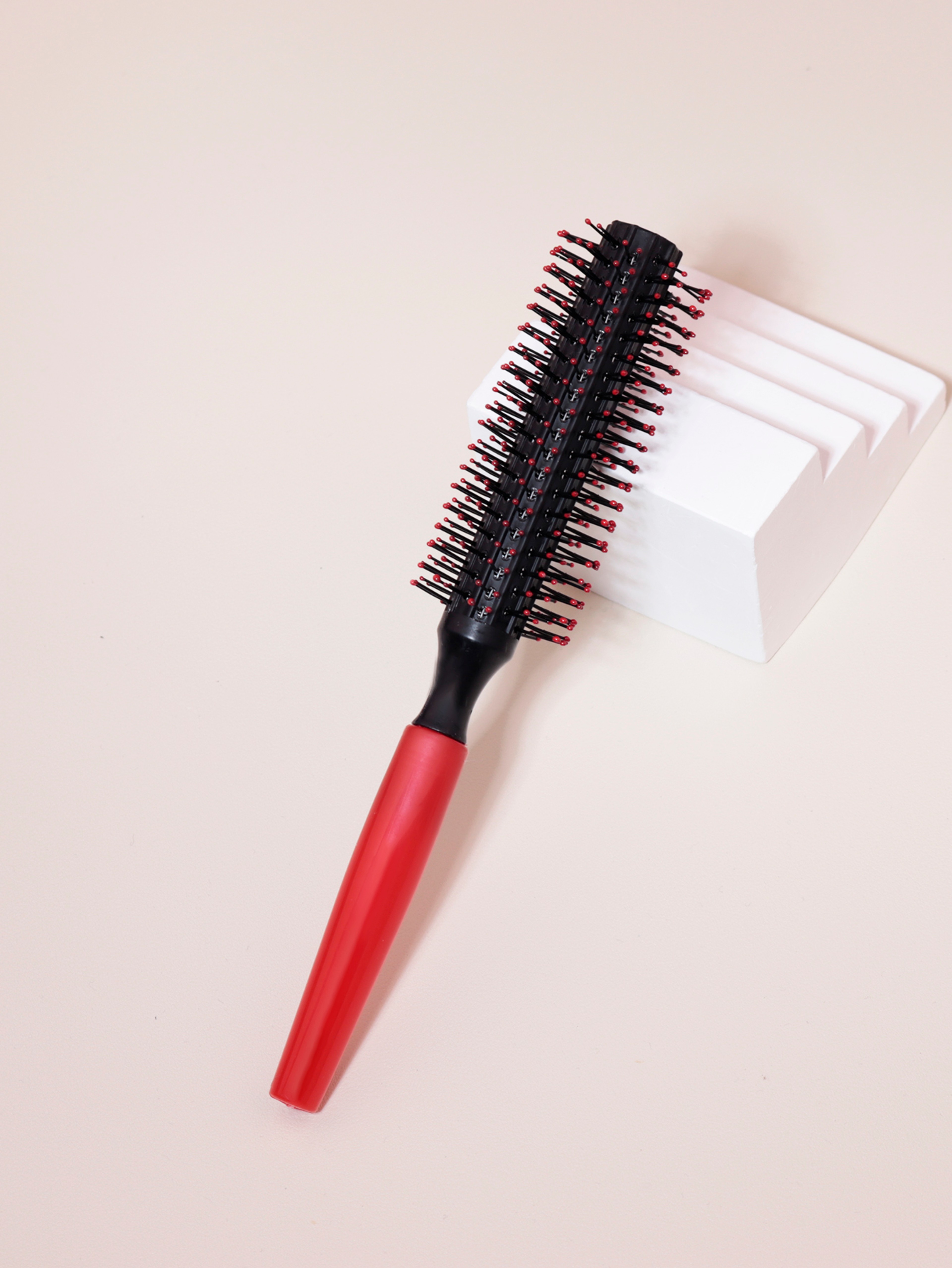Nylon Teeth Roller Comb Professional Anti Static Cylindrical Comb Bristle Curly Hair Styling Round  0