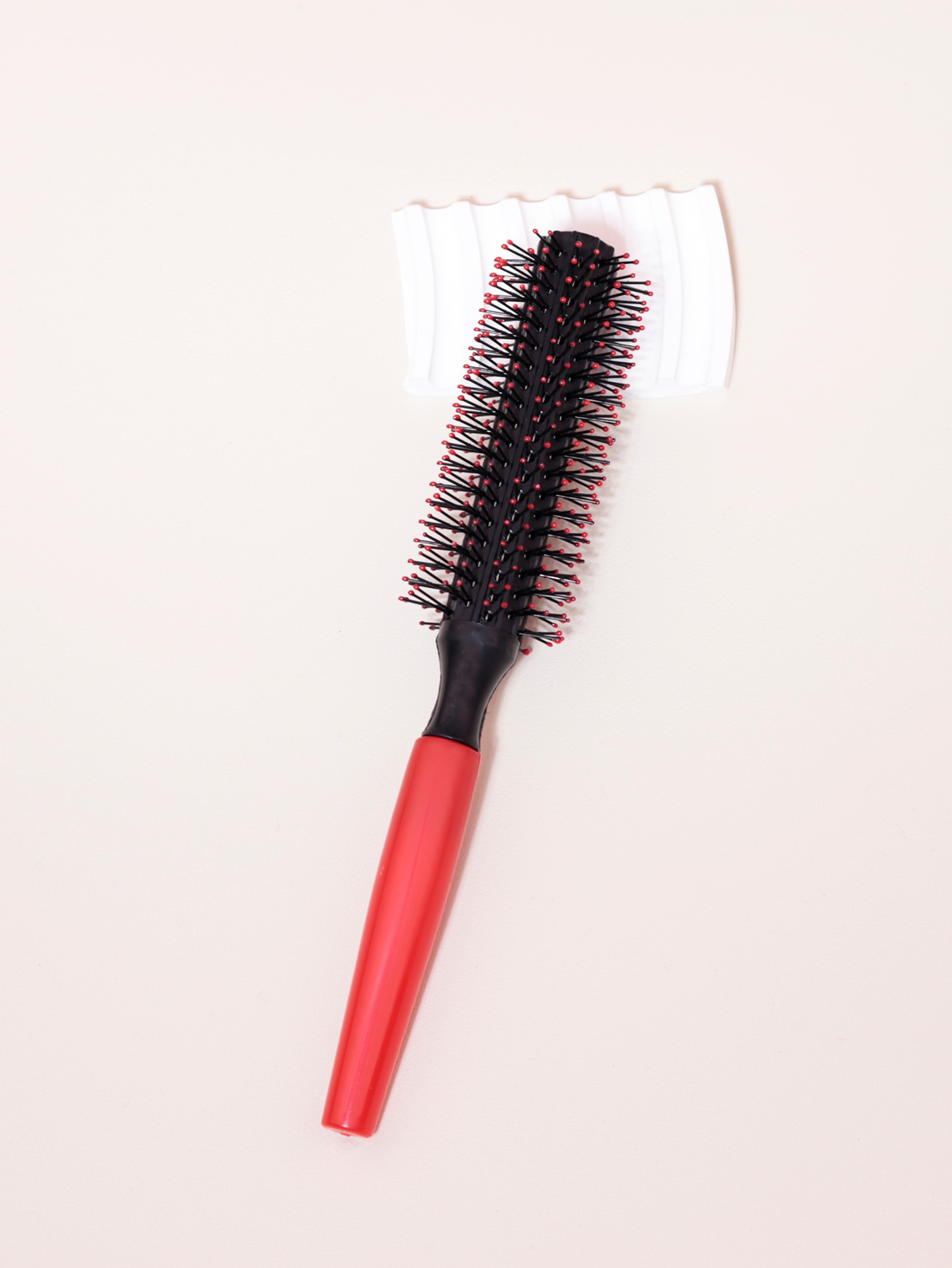 Nylon Teeth Roller Comb Professional Anti Static Cylindrical Comb Bristle Curly Hair Styling Round  3