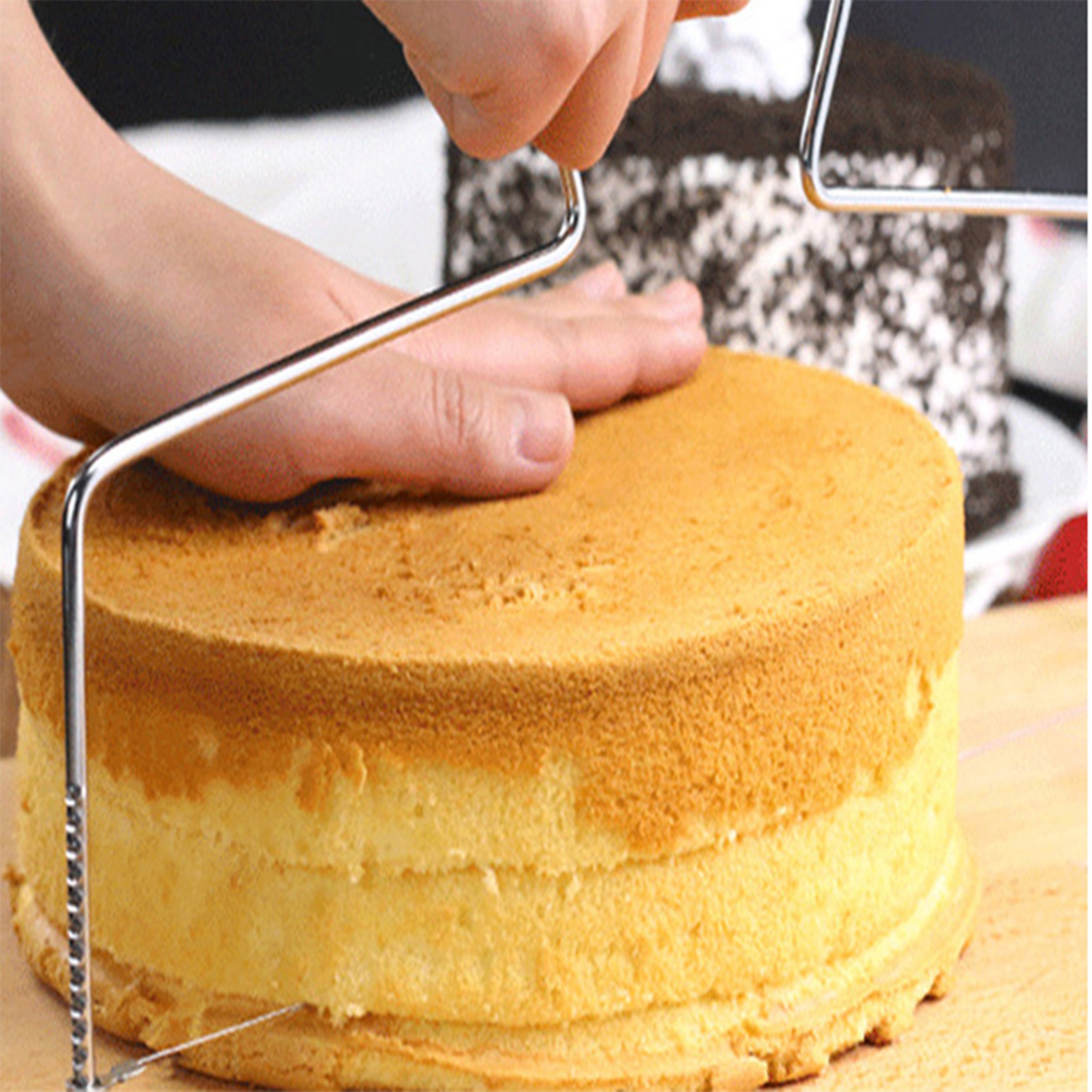 Adjustable Cake Decorating Tools 1Pc, Stainless Steel Double Layer Cake Slicer, Bakery Accessories, Pastry Tools – view 6