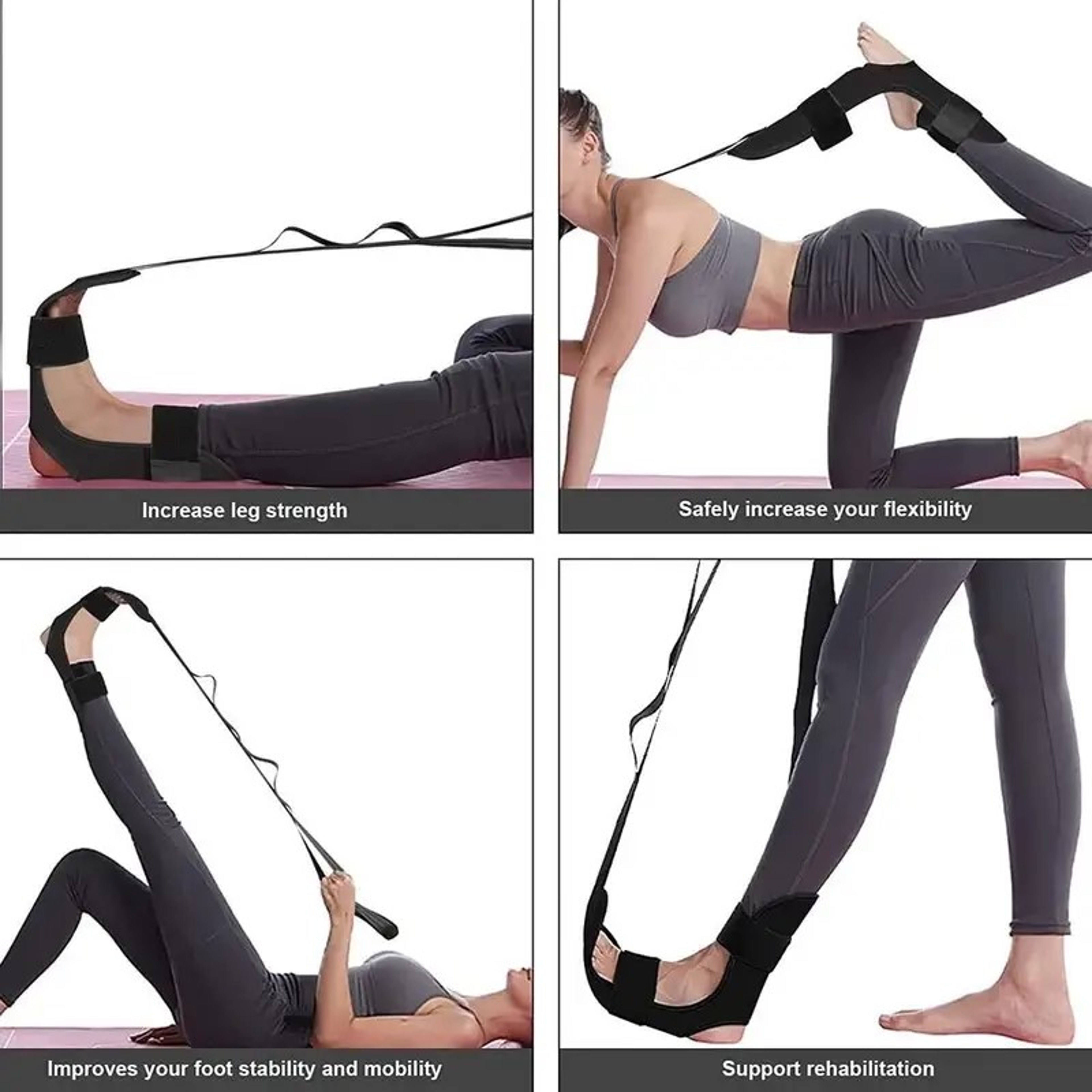 Leg and Foot Stretching Bands for Yoga, Pilates, and Rehabilitation, Relieve Tension – view 4