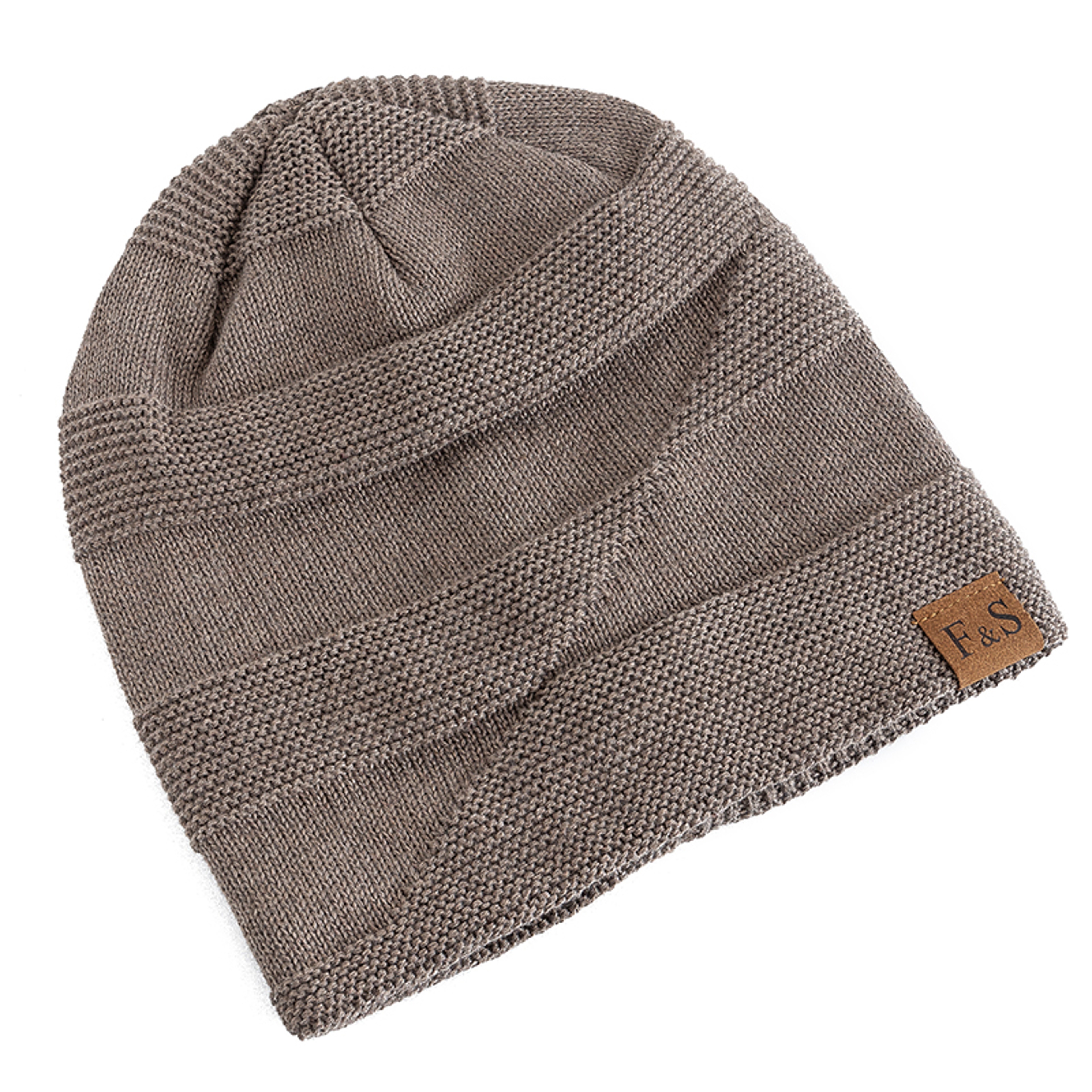 Slouchy Winter Hats, Fur Lined Beanie Cap for Men and Women, Warm Casual Knitted Winter Hats – view 3