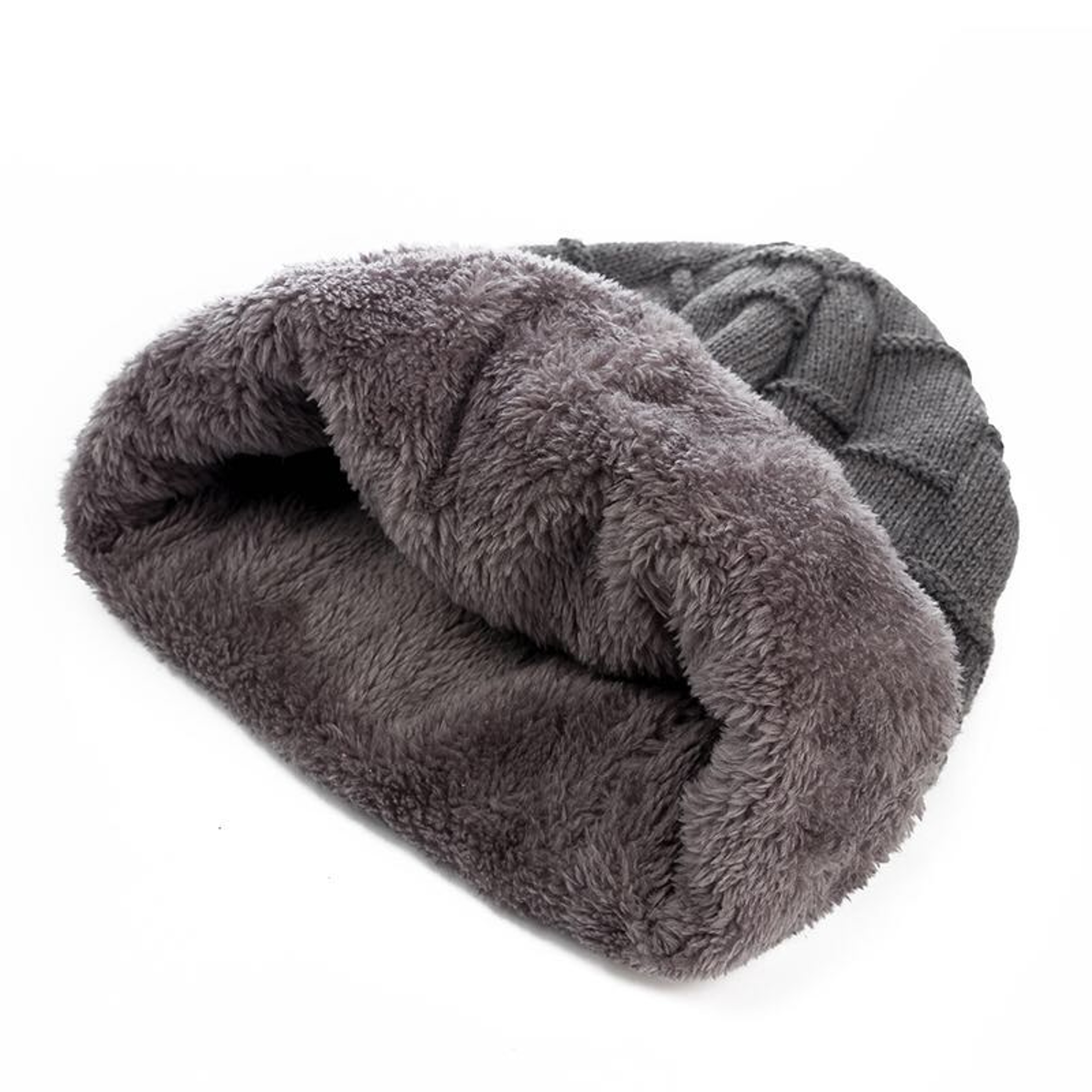 Knit Wool Warm Winter Hat, New Unisex Fleece Lined Beanie Hat, Thick Soft Stretch Hat for Men and Women – view 6