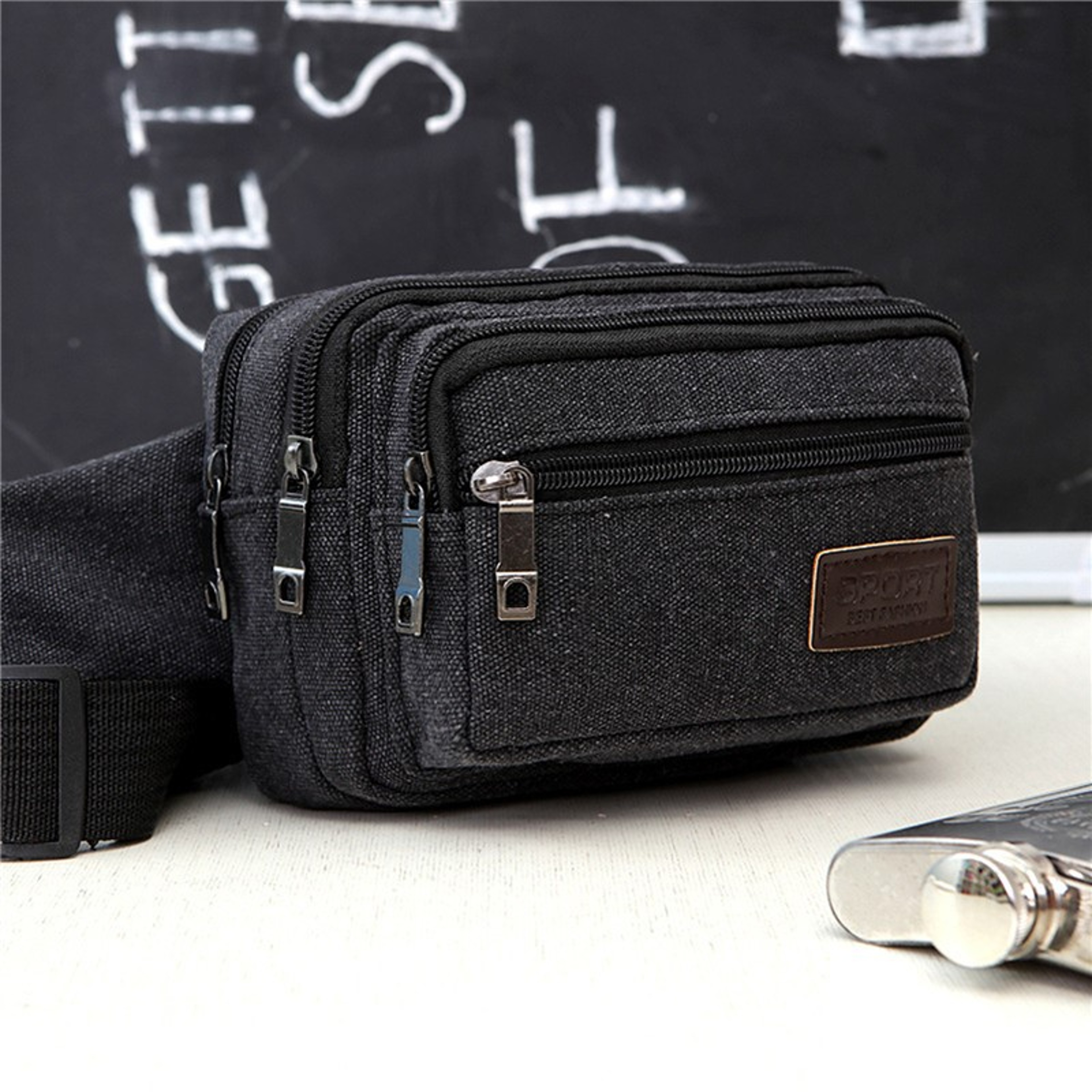 Outdoor Sports Waist Bag, Durable Multifunctional Canvas Waist Pack, High-Capacity Phone Purse – view 5