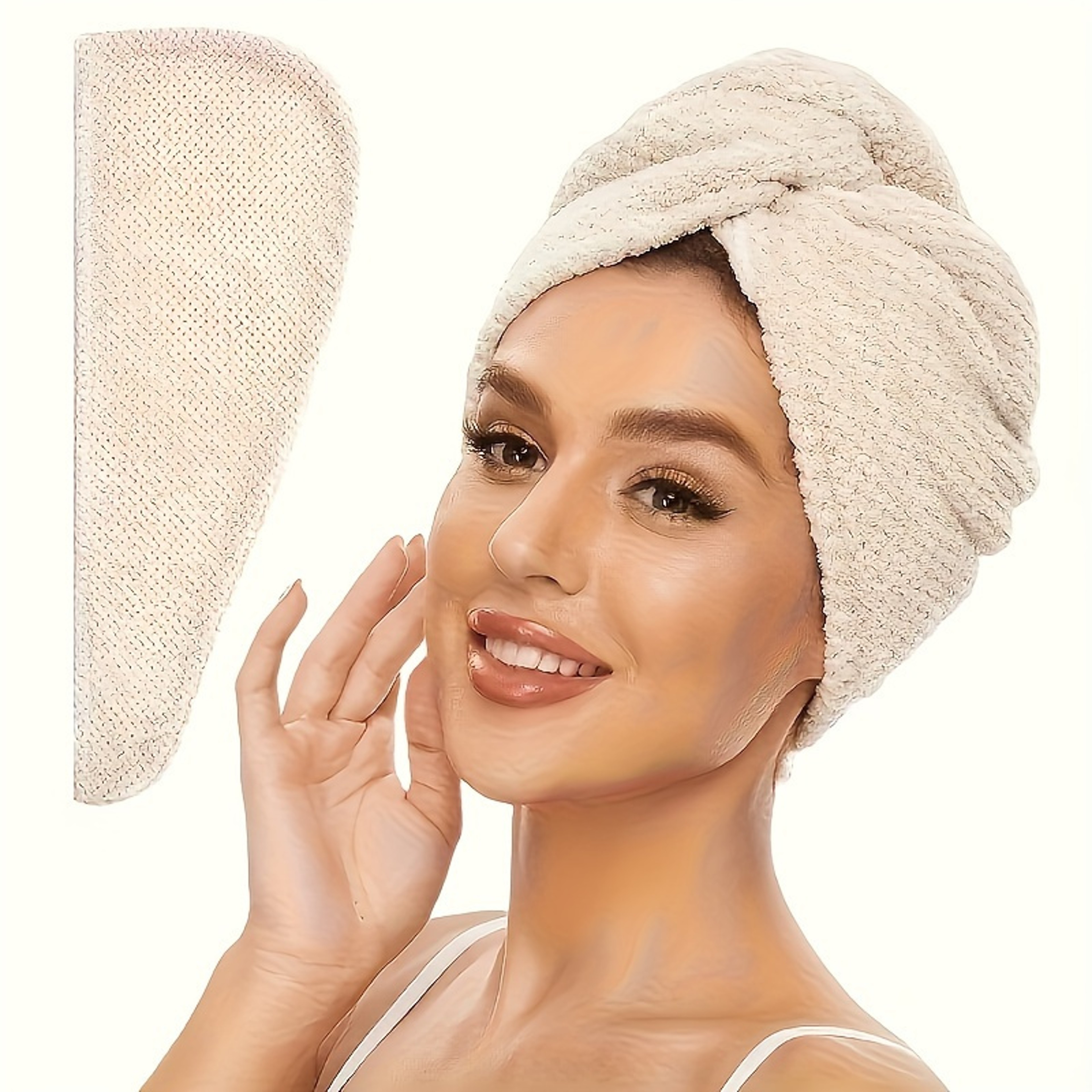 Quick-Drying Microfibre Hair Towel Wrap Ultra-Absorbent Hair Dryer Cap for Women Frizzy Hair – view 7