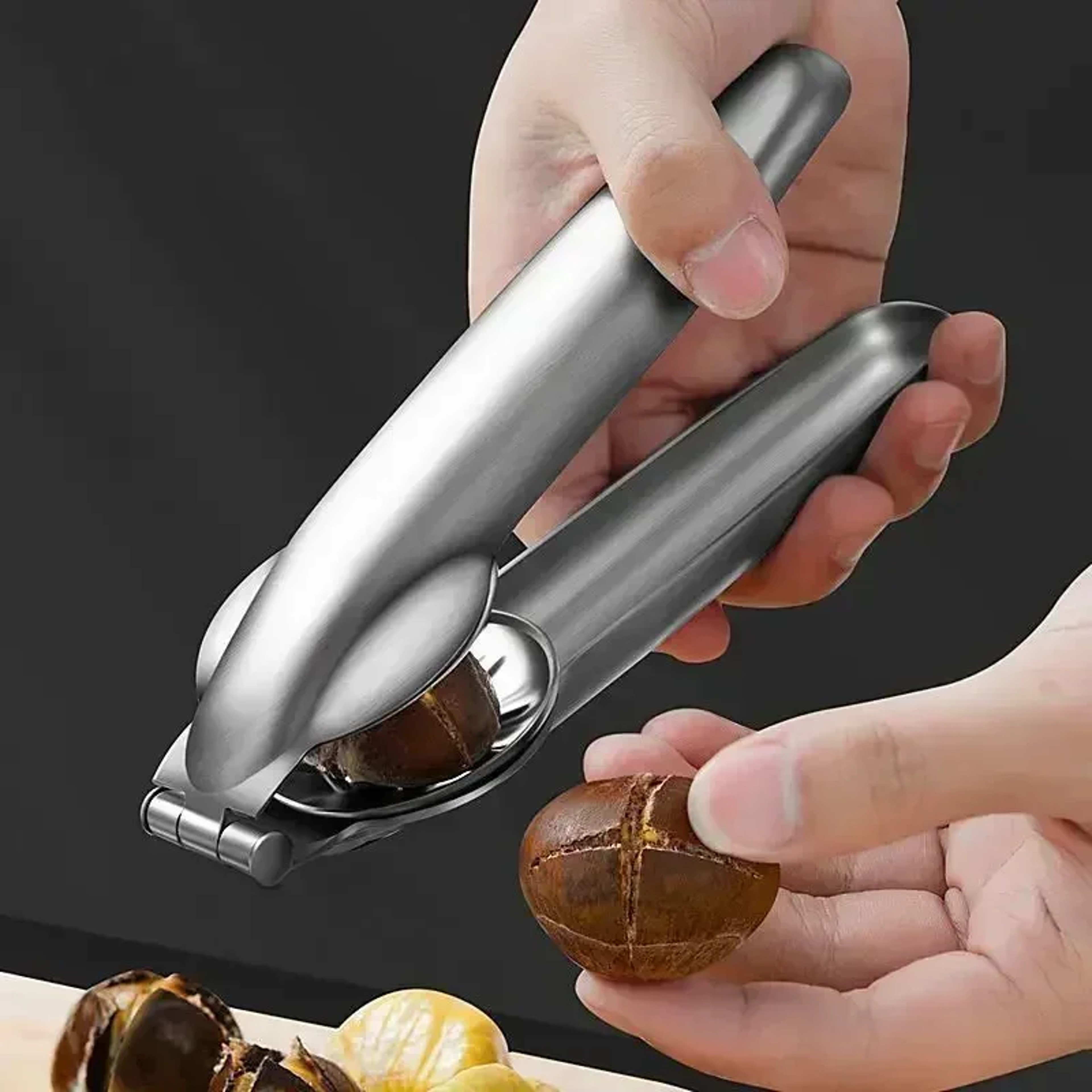 Chestnut Opening Machine Nut Cracker Pliers Walnut Sheller Stainless Steel Kitchen Tool for Easy Nut Cracking – view 3