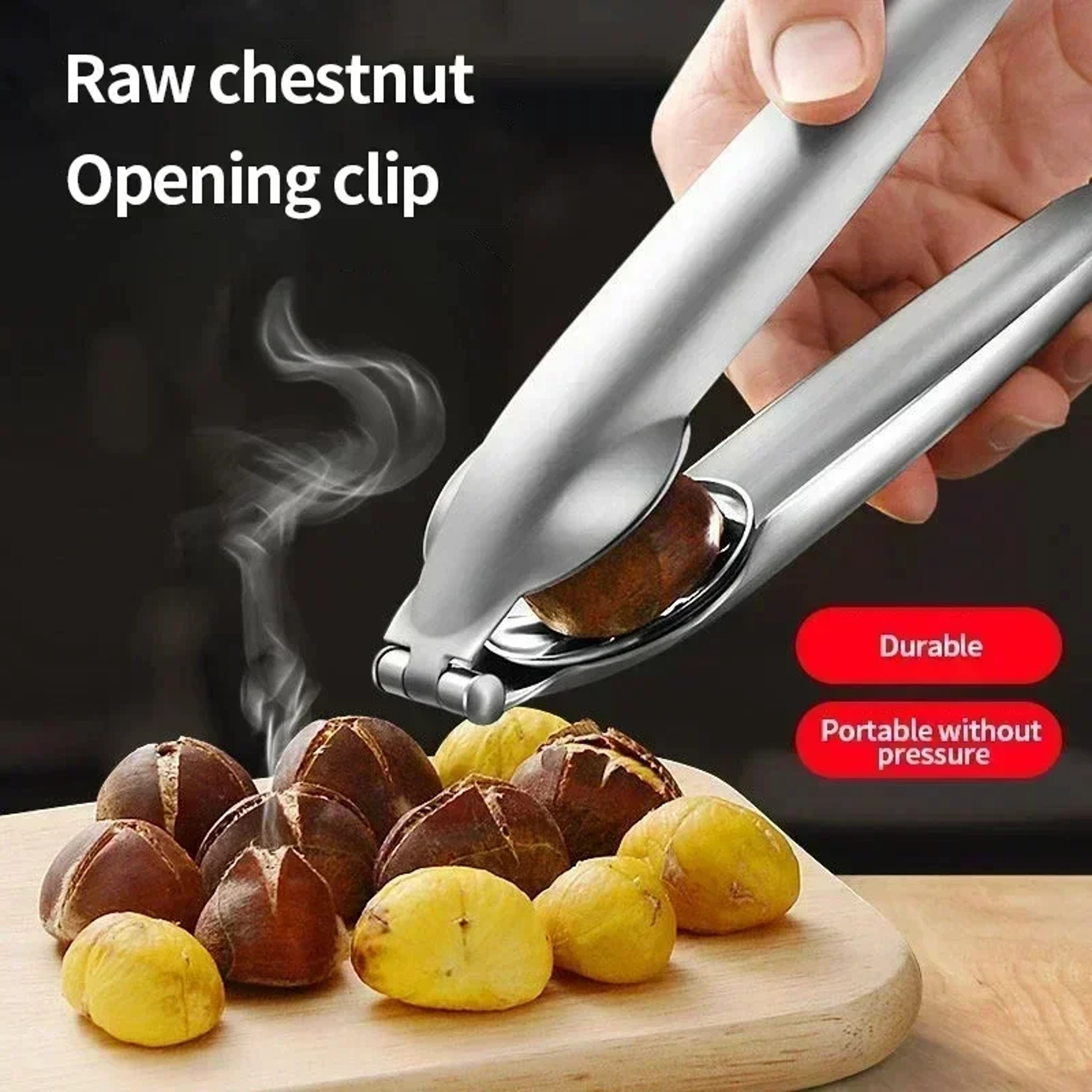Chestnut Opening Machine Nut Cracker Pliers Walnut Sheller Stainless Steel Kitchen Tool for Easy Nut Cracking – view 5
