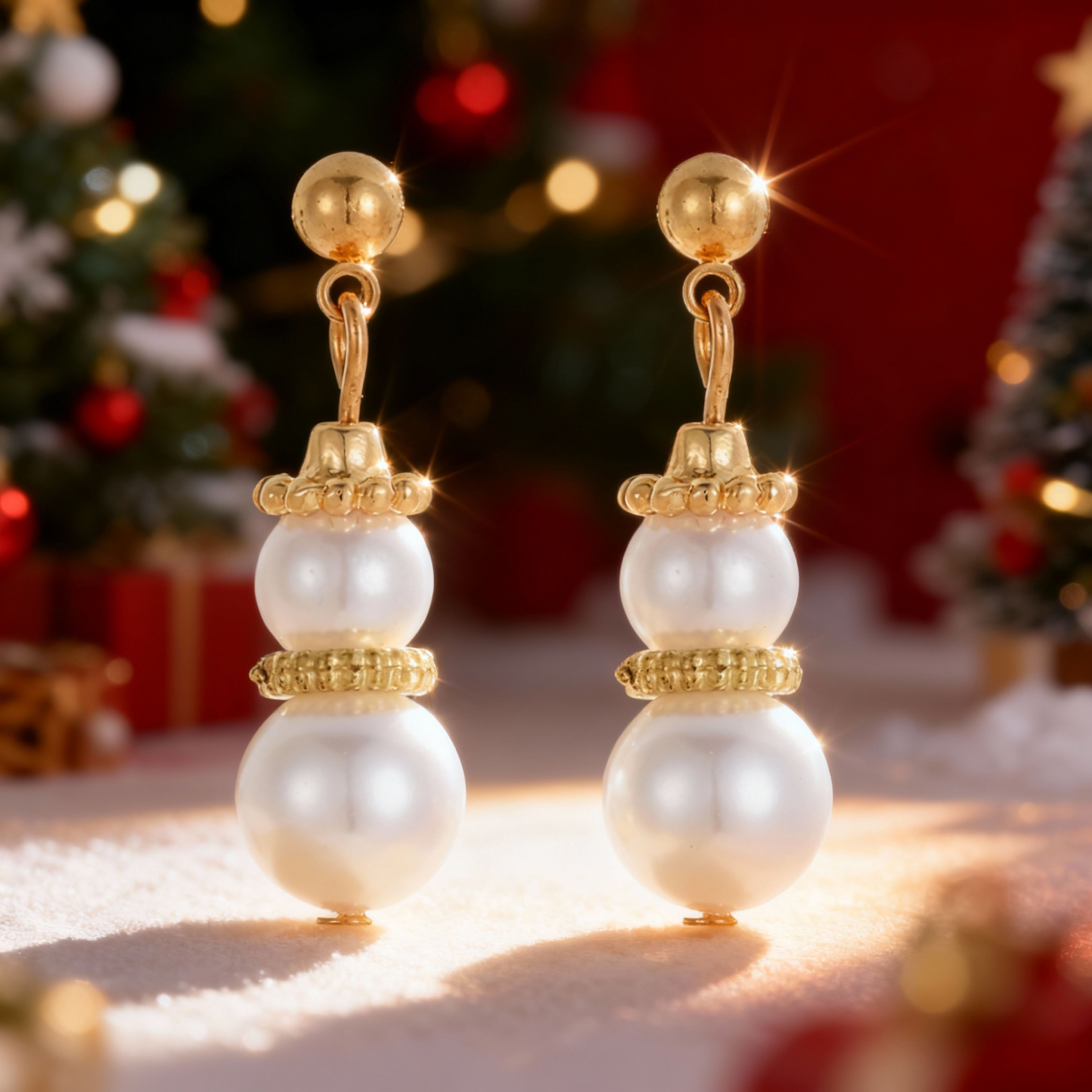 Full Rhinestone Christmas Earrings, Deer, Snowman, Gingerbread, Gift Box, Jewelry for Women & Men – view 13