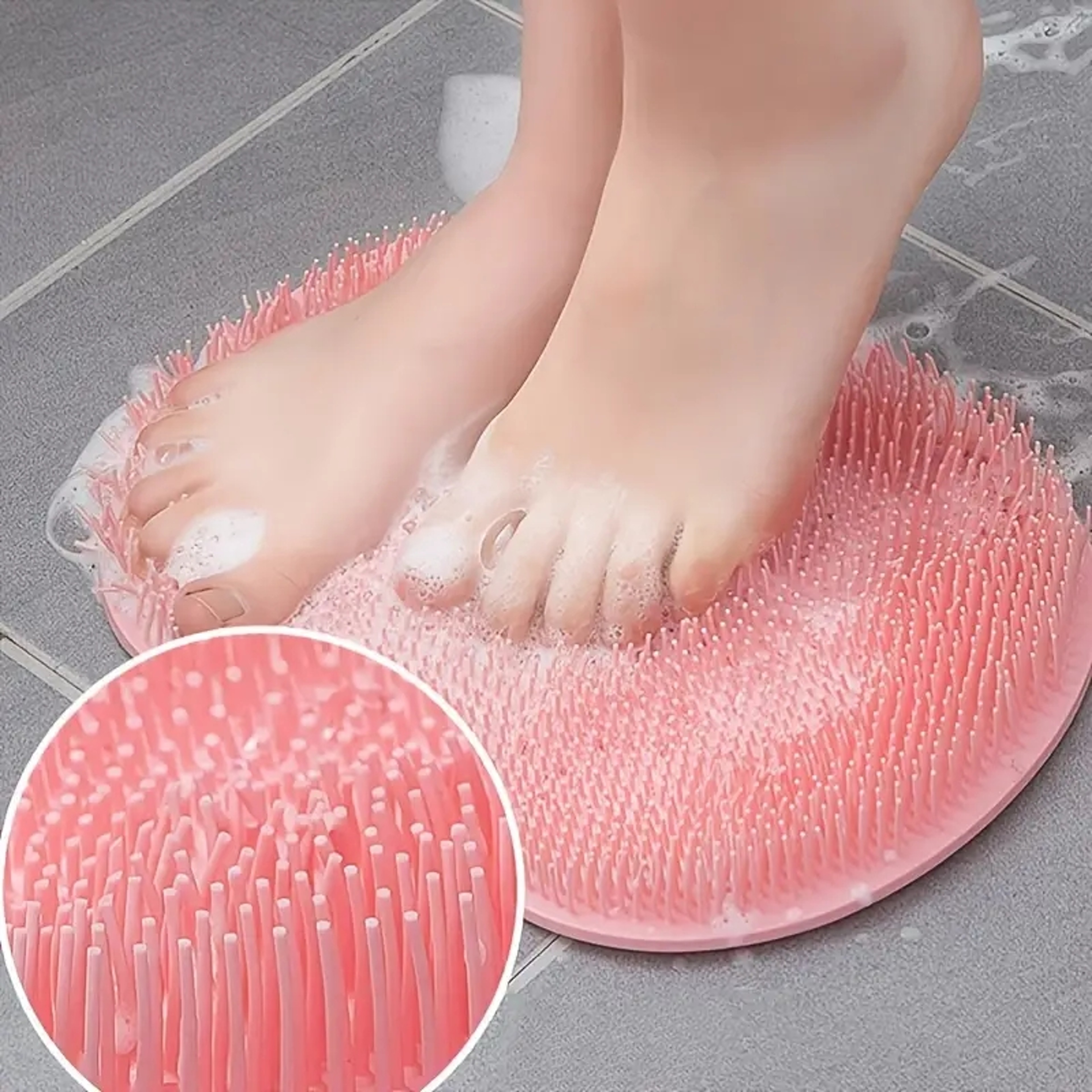 Anti-Slip Suction Cup Exfoliating Foot Brush and Back Scrubber - Body Dirt Removal Tool – view 1