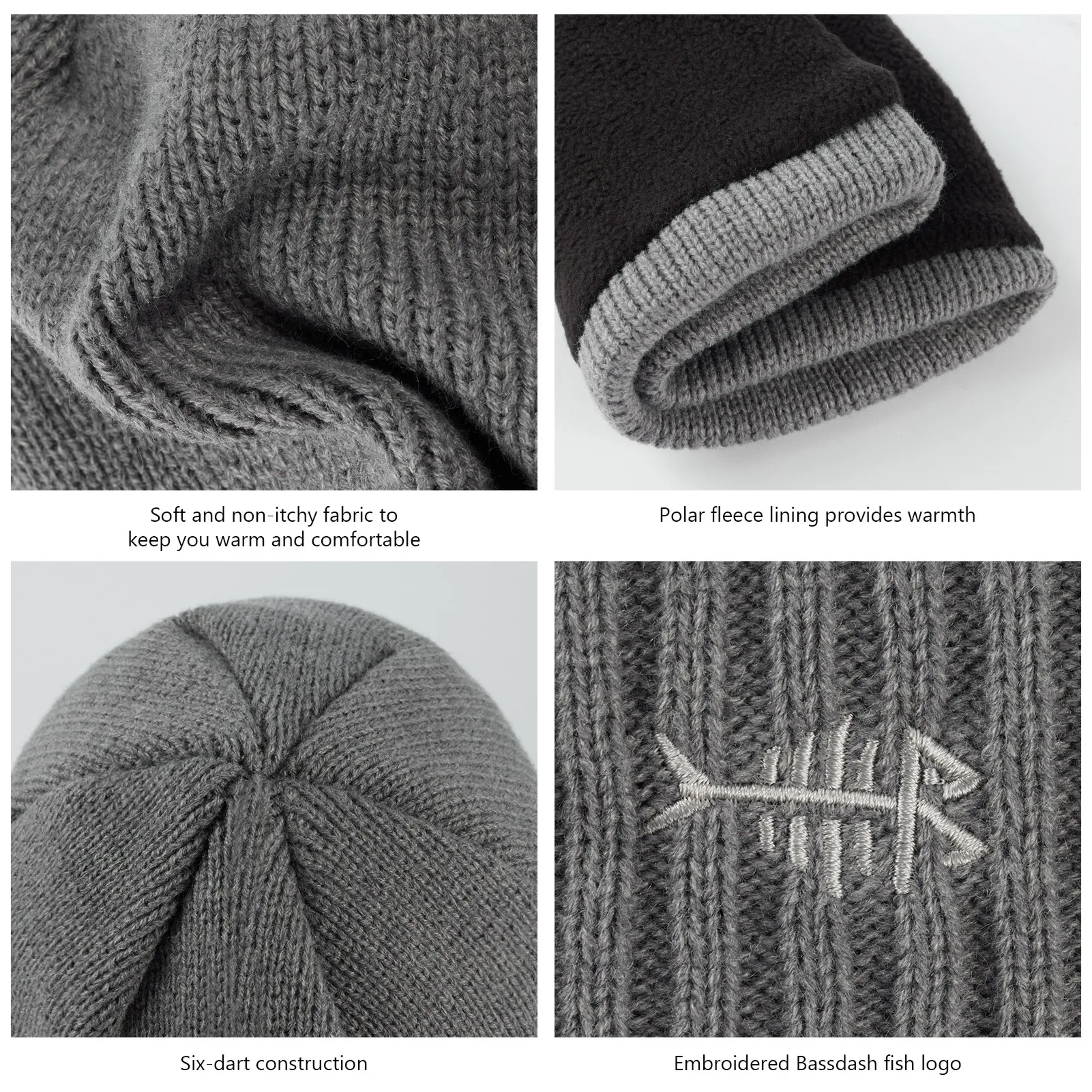 Winter Beanie Hats With Fleece Lining Thick Warm For Men Women Stretchy Fit Unisex Cuffed Knit Hat 4