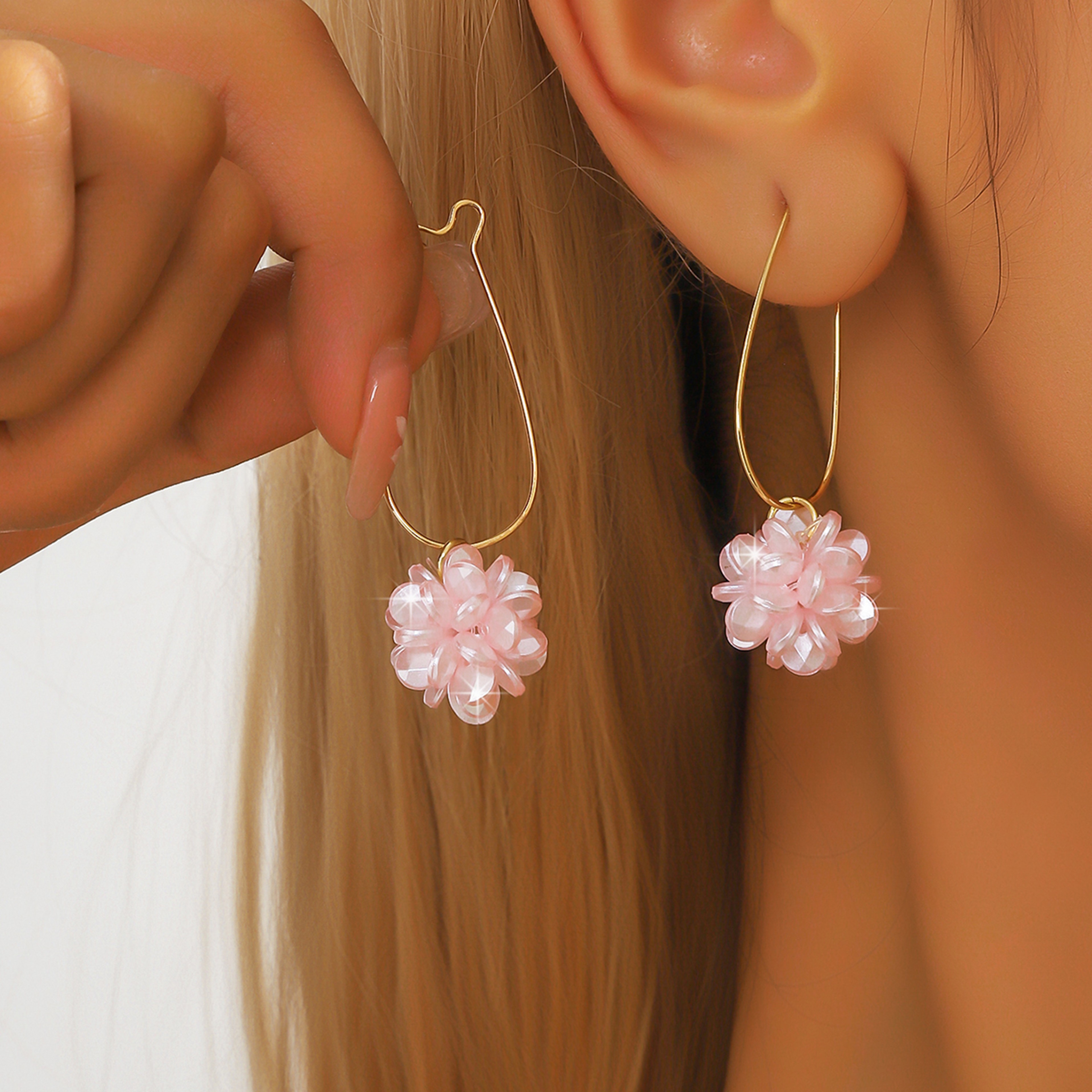 Pearl Petal Ball Earrings, DIY Women's Fashion Trend, Perfect for Outdoor Travel, Party, Holiday Gifts – view 6