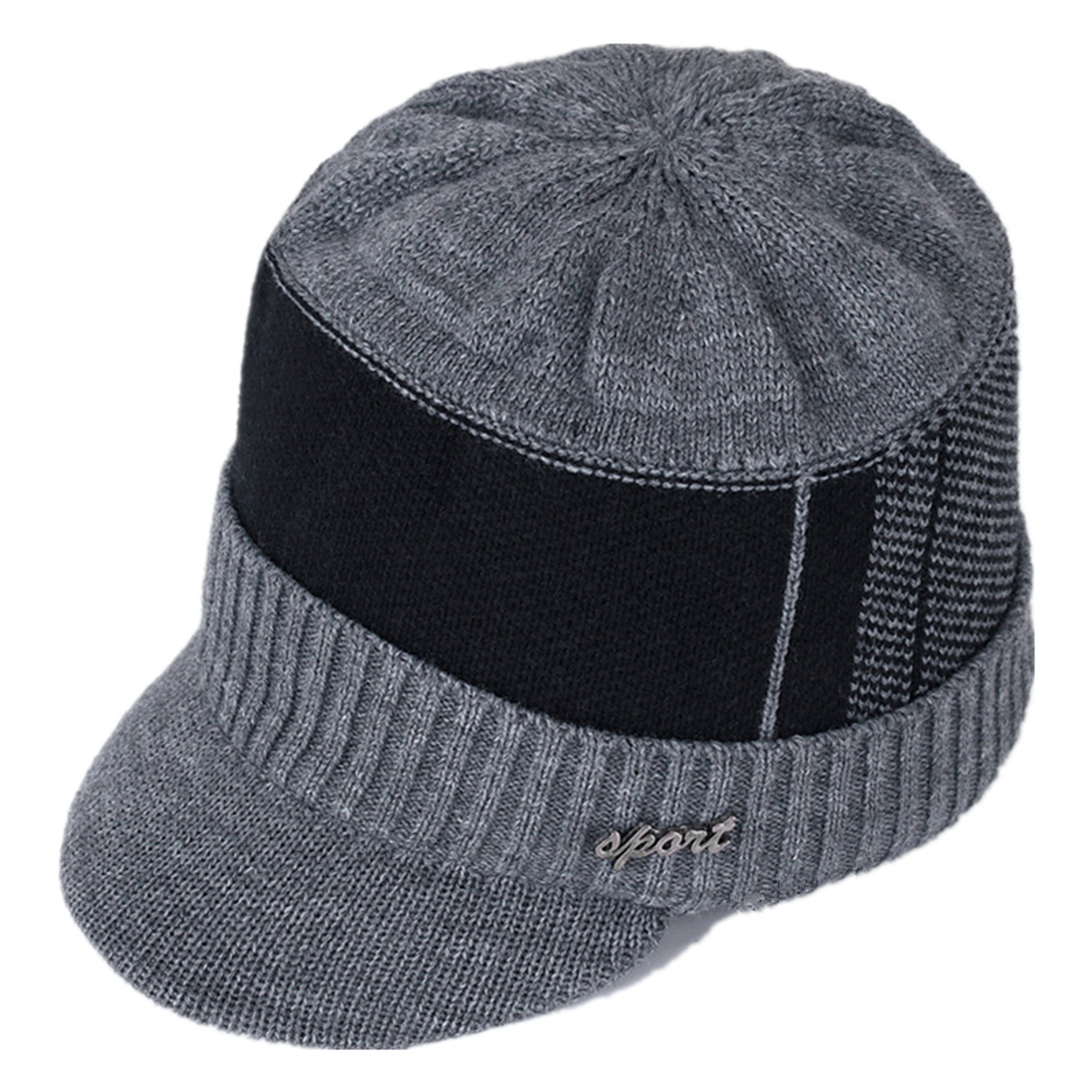 Thick Knitted Winter Hat For Men And Women Fur Lined Beanie With Brim Hats For Men Women Knitted Ha 5
