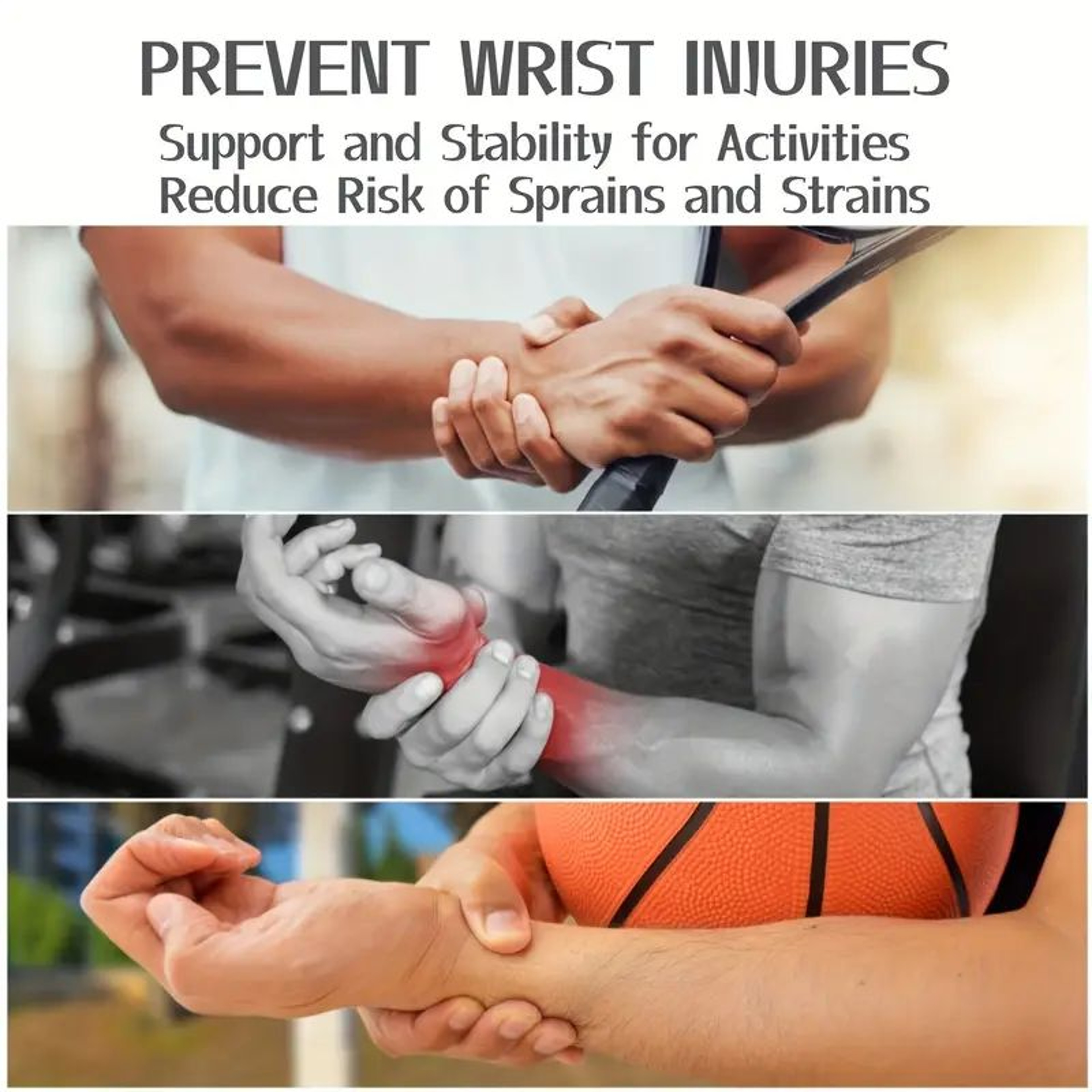 Perfect For Women And Men Wrist Brace Adjustable Support Wrap Strap Hand Fit Right Or Left Hand Car 4