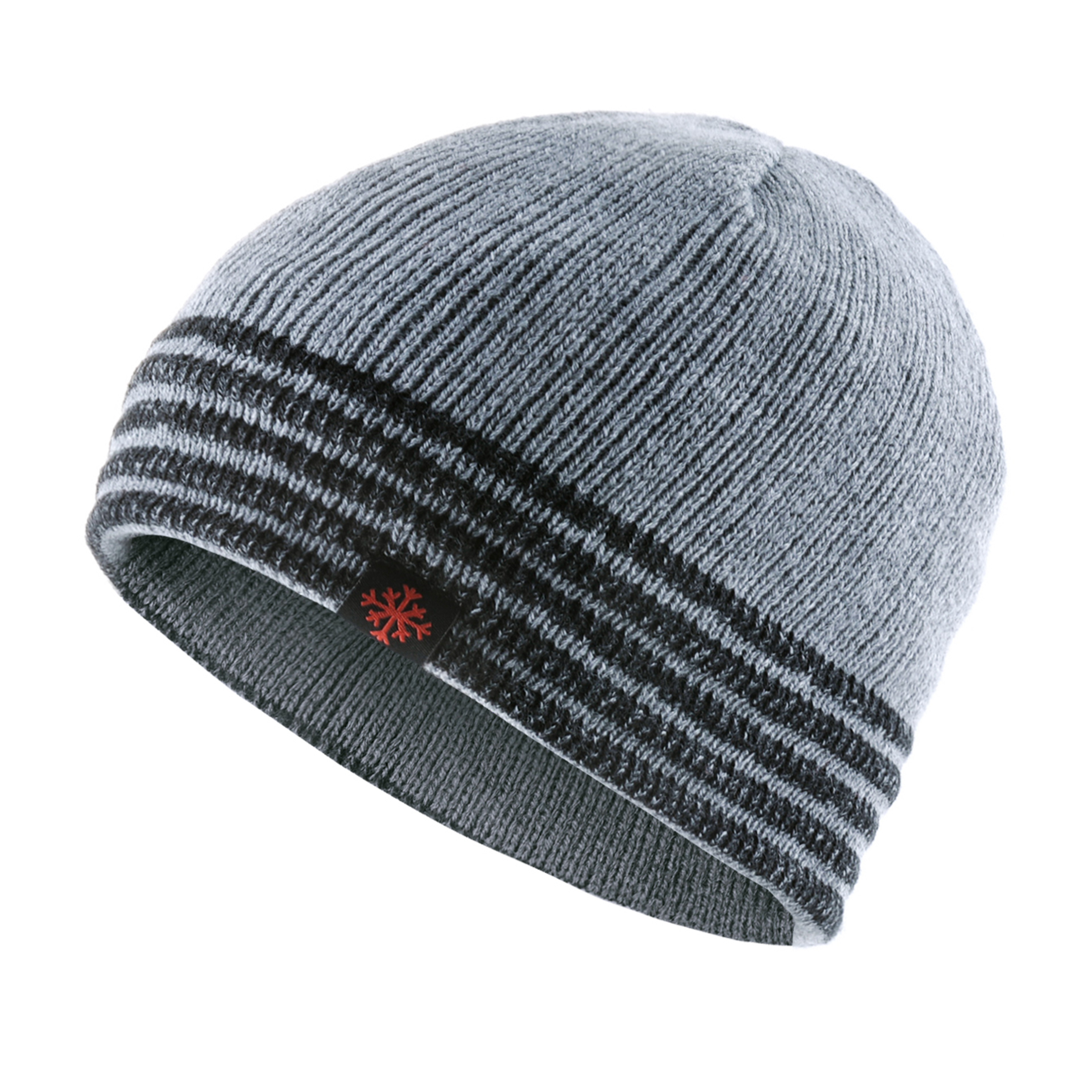Mens Winter Thick Beanie Hat Skullies Beanies Knitted Striped Hats Double Layer Solid Color Velvet  6