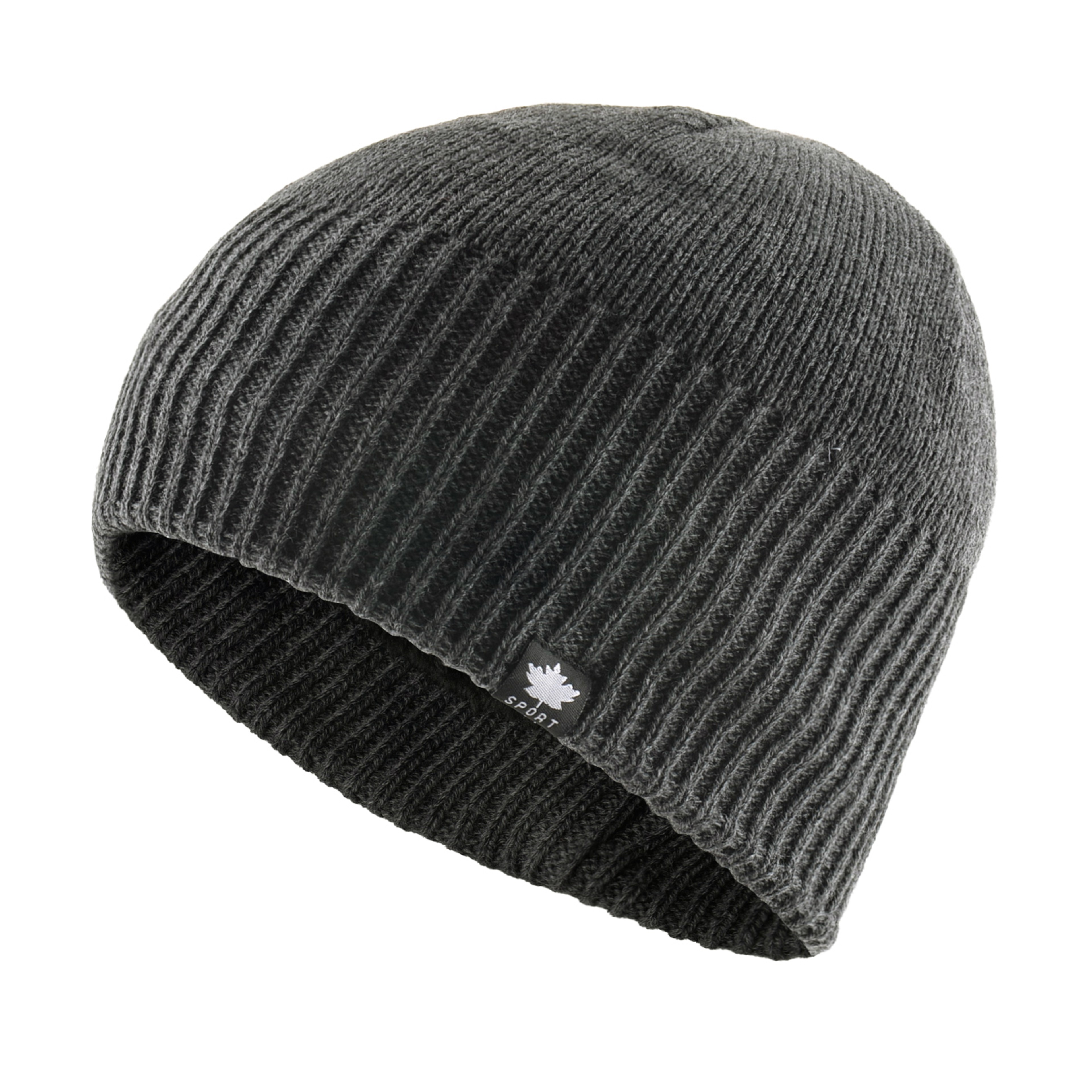 Maple Leaf Logo Mens Winter Beanie Hat Double Layer Velvet Lined Skullies Cap For Cold Weather Thic 0