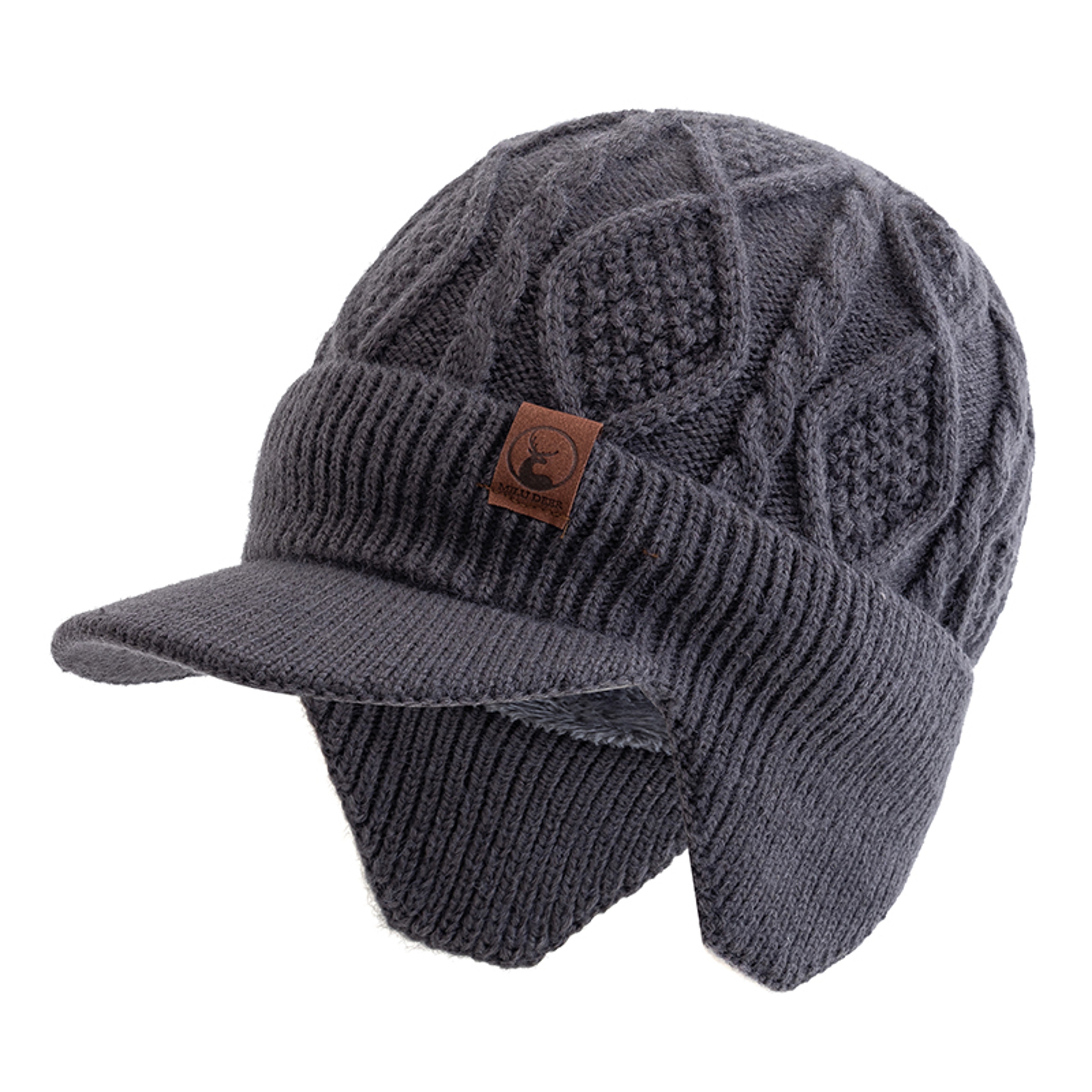 Warm Earflap Cap Stylish Unisex Beanie Hat Plush Fur Lined Winter Hat for Ski Sports Outdoors – view 10