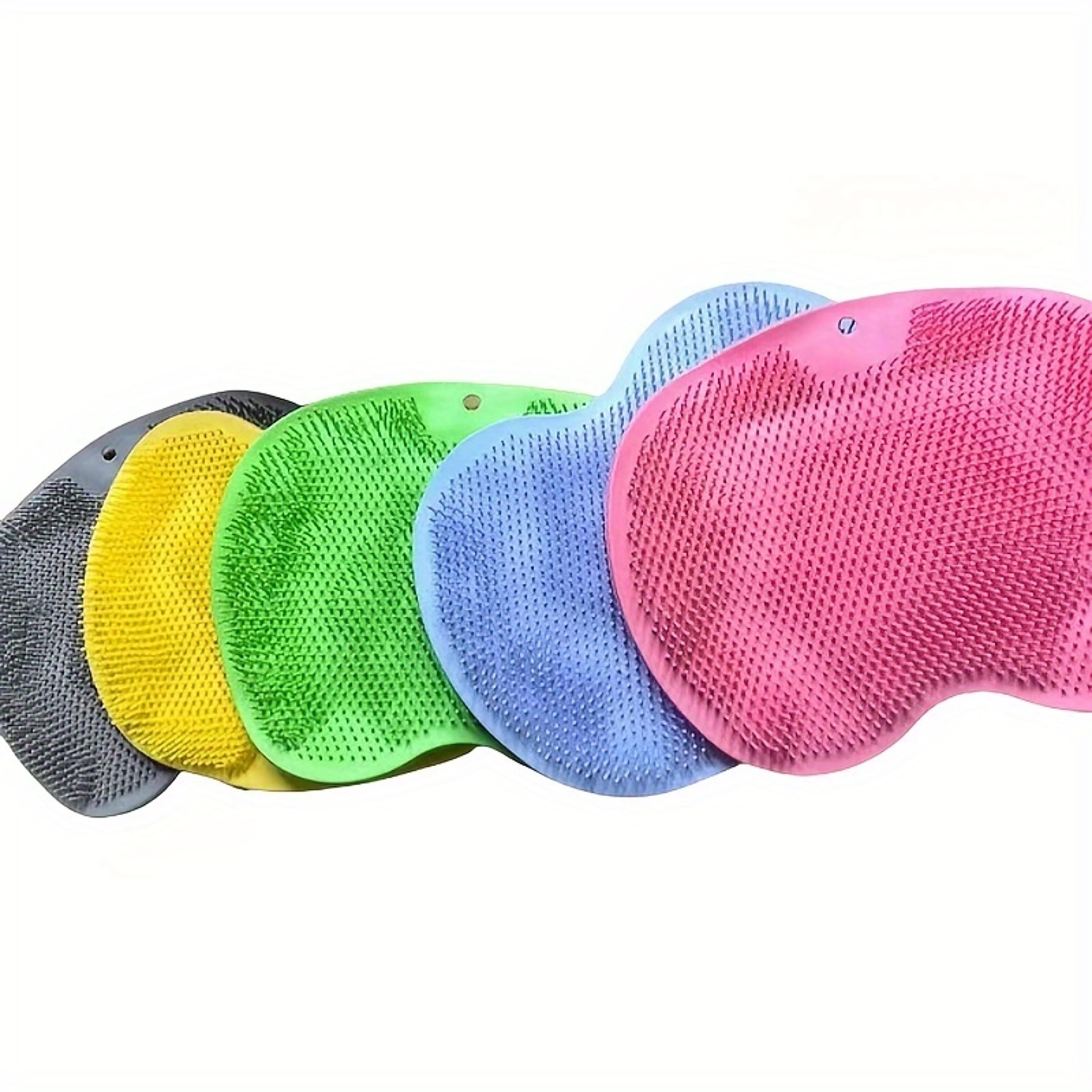 Silicone Bath Brush, Wall-Mounted Non-Slip Back and Foot Scrubber for Lazy People – view 2