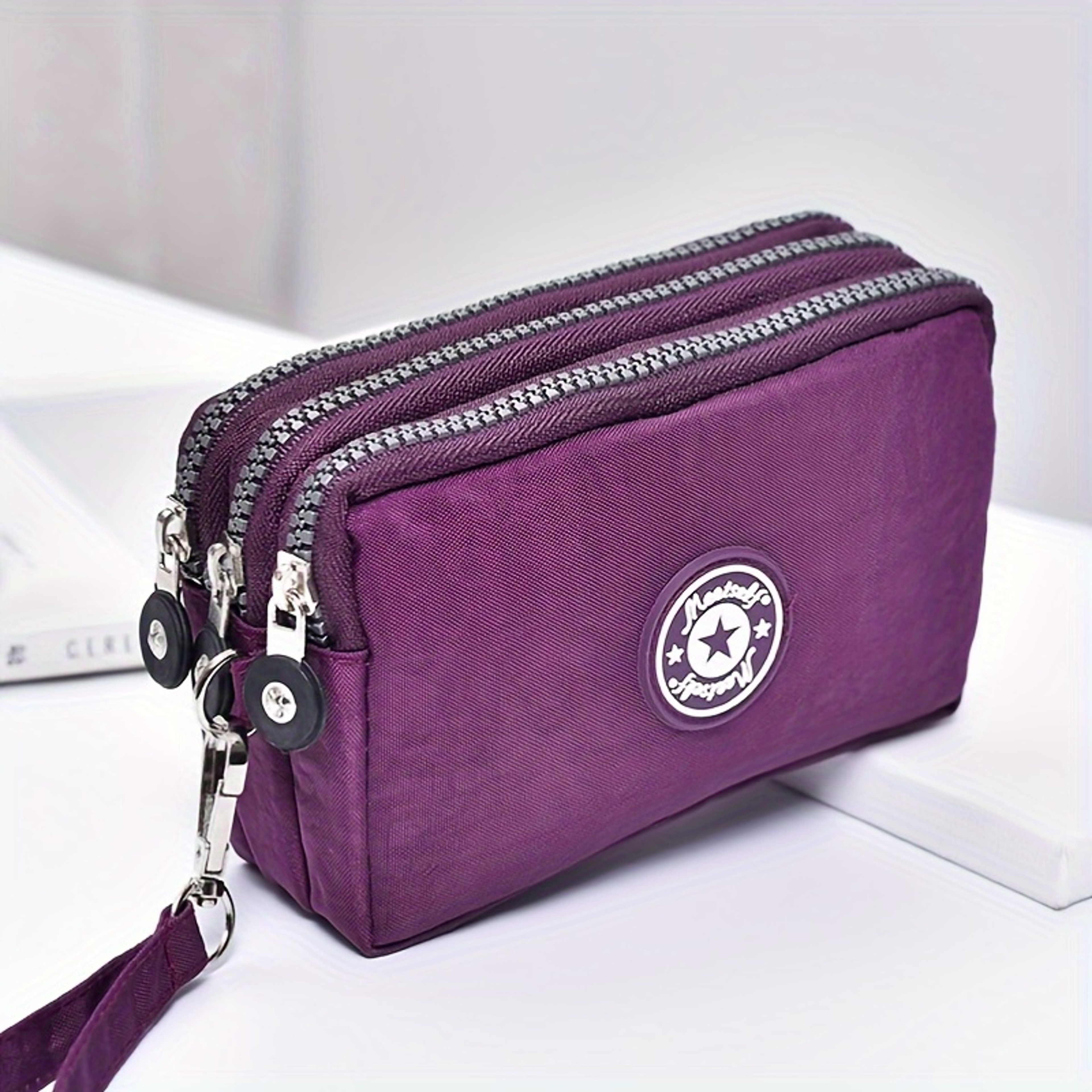 Fashion Hand Makeup WOMENS Bag Threelayer Zipper Mobile Phone Bag Waterproof Multilayer Pocket Bag 13