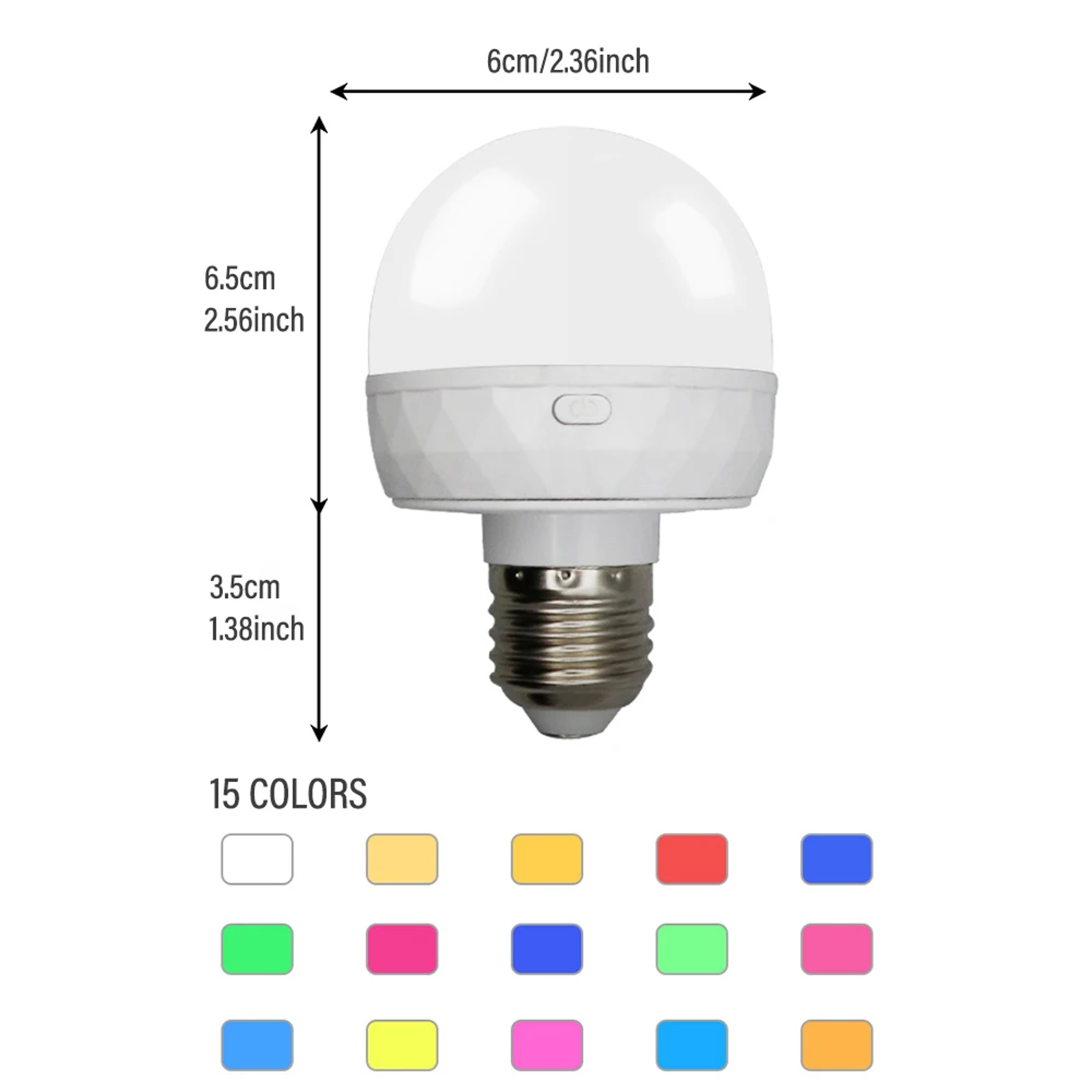 5W Rechargeable LED Lights, Battery Powered Bulbs, USB Fast Charging Timer, Detachable Base Magnetic – view 2