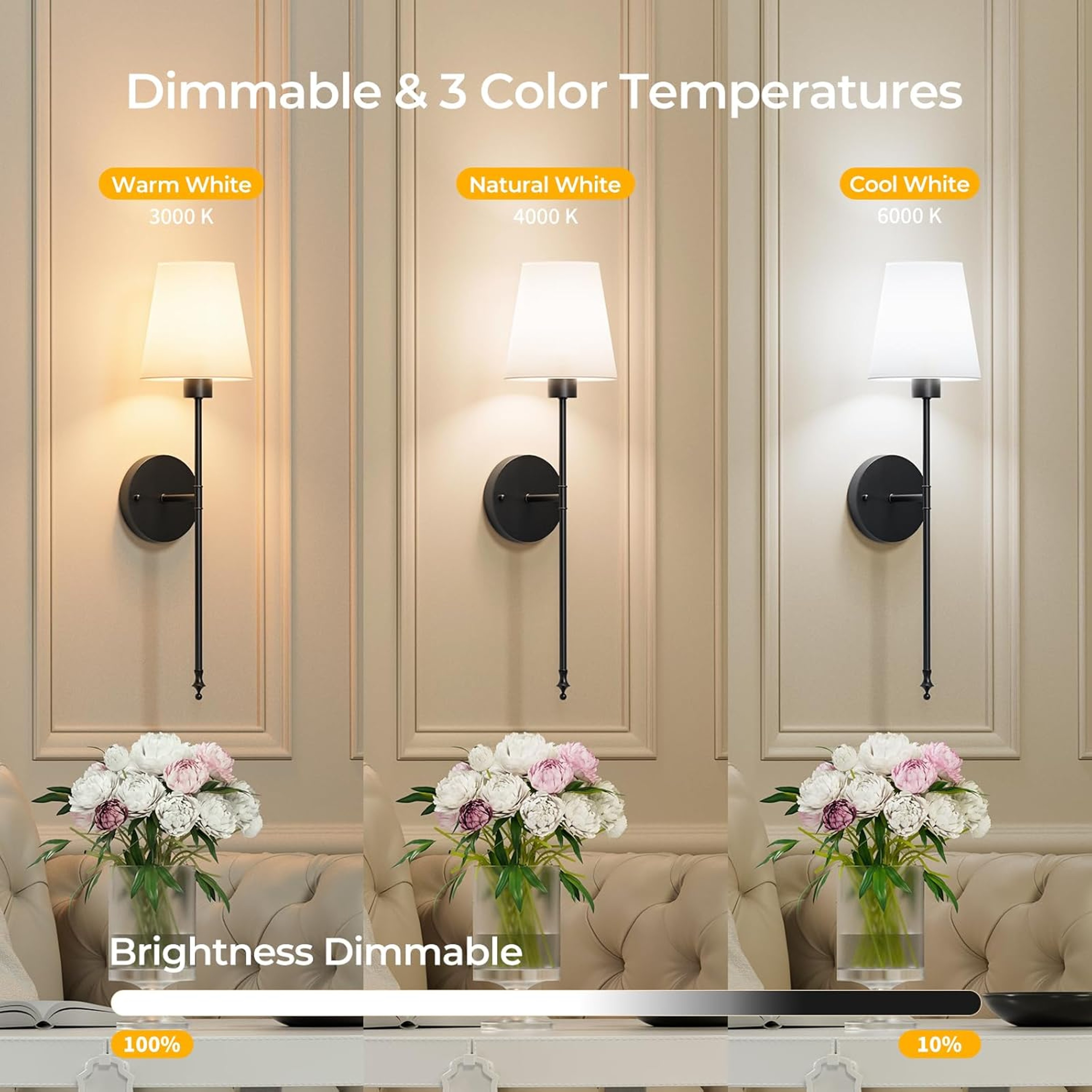 Cordless Wall Lights Set Of Battery Operated Wall Sconces With Rechargeable Bulbs Remote Control An 1