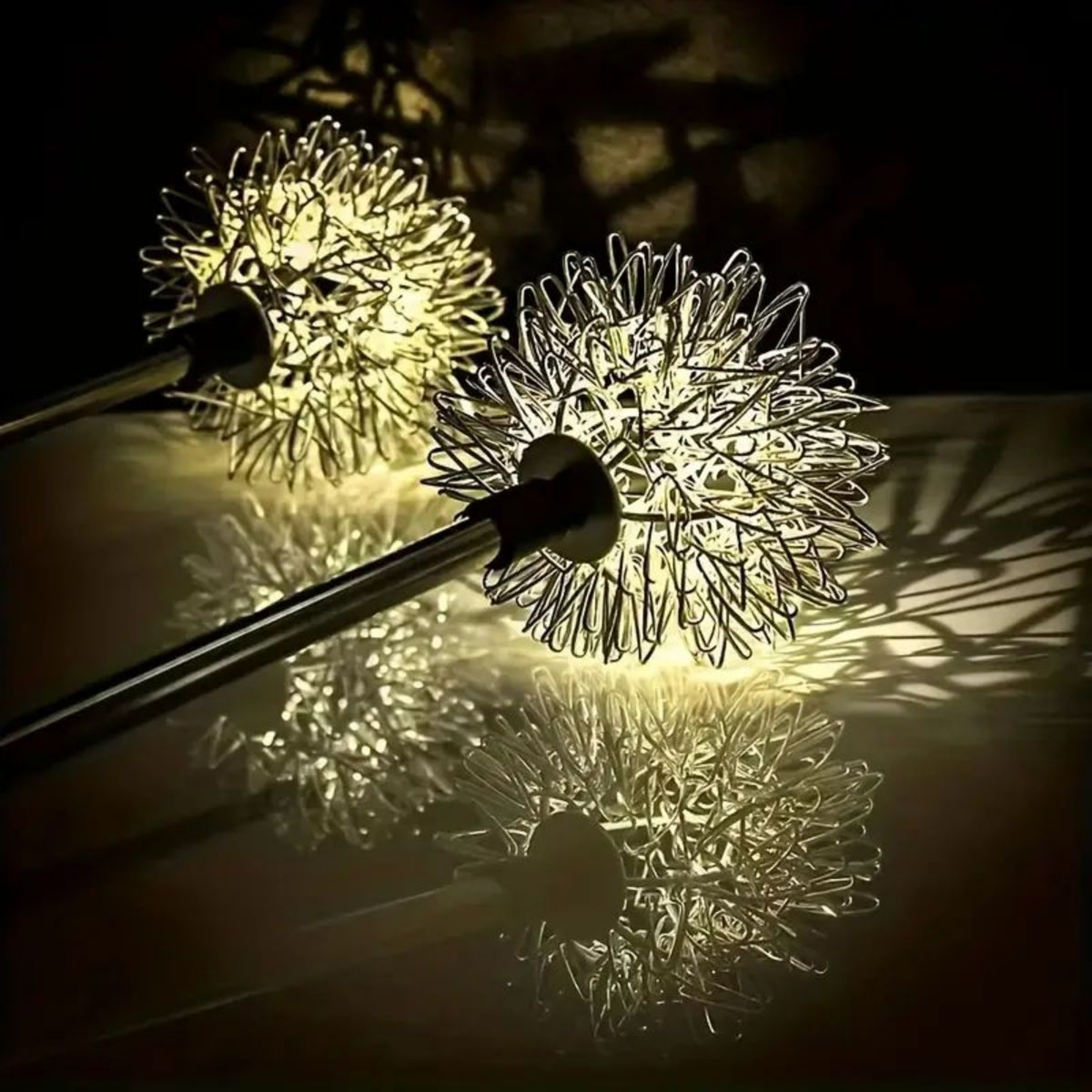 Outdoor Waterproof Solar Dandelion Aluminum Wire Ball Garden Lamp with LED Light Decoration – view 5
