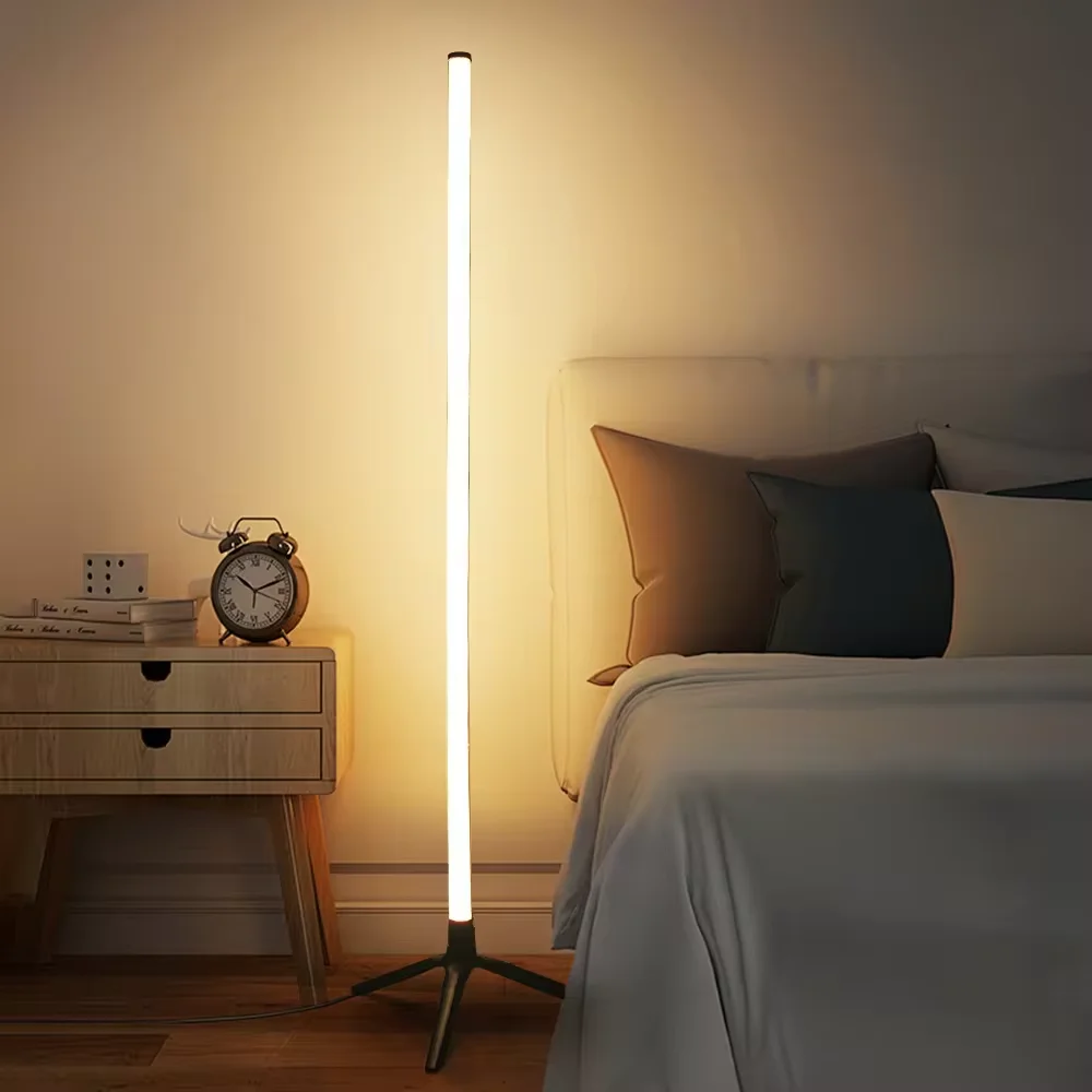 RGB Smart Floor Lamp, Color Changing Scandinavian Style Dimmable Corner Lamp, Bedroom Ambient Lighting, Soft Lighting – view 1