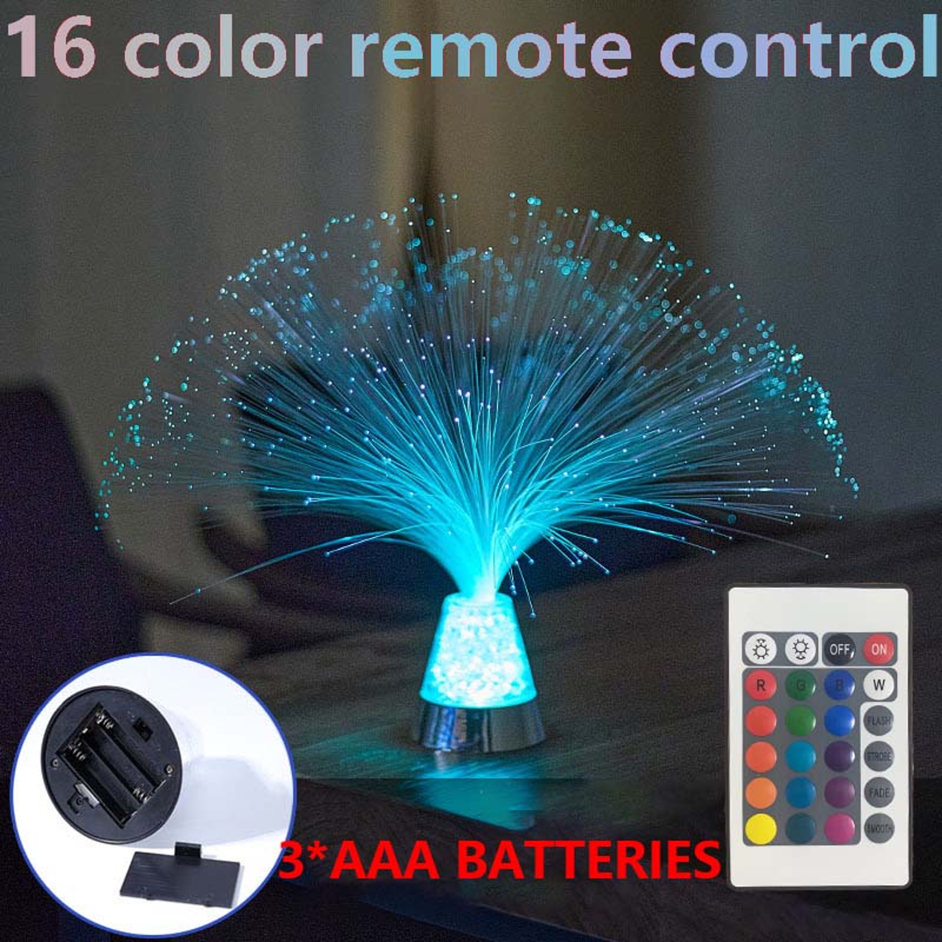 Vibrant Fiber Optic Night Light Colorful Changing Starry Sky Table Lamp Room Decor For Bedroom With 1