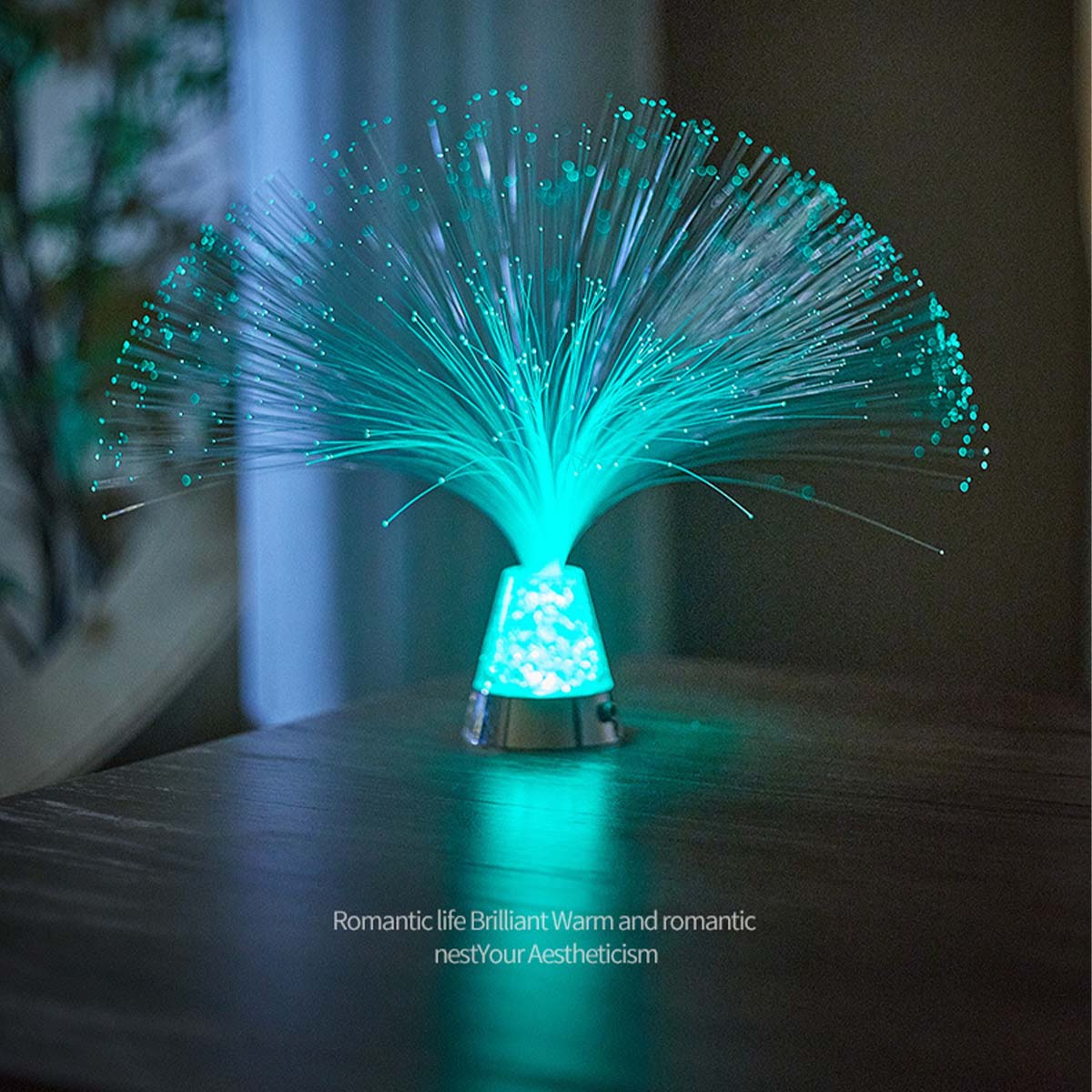 Vibrant Fiber Optic Night Light Colorful Changing Starry Sky Table Lamp Room Decor For Bedroom With 3