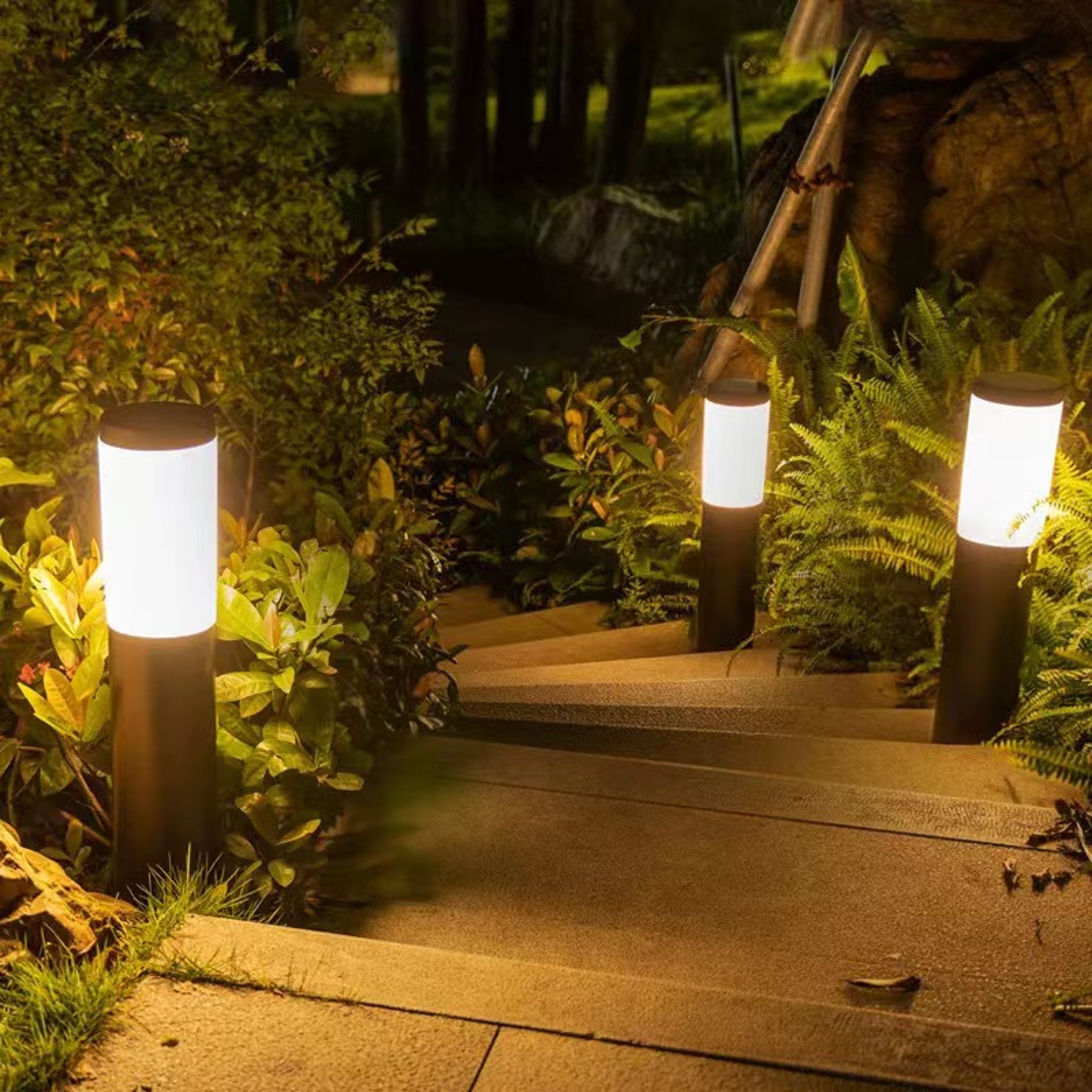 Waterproof Solar Pathway Lights, Outdoor Driveway Landscape, Auto On/Off Lights for Yard Lawn – view 2
