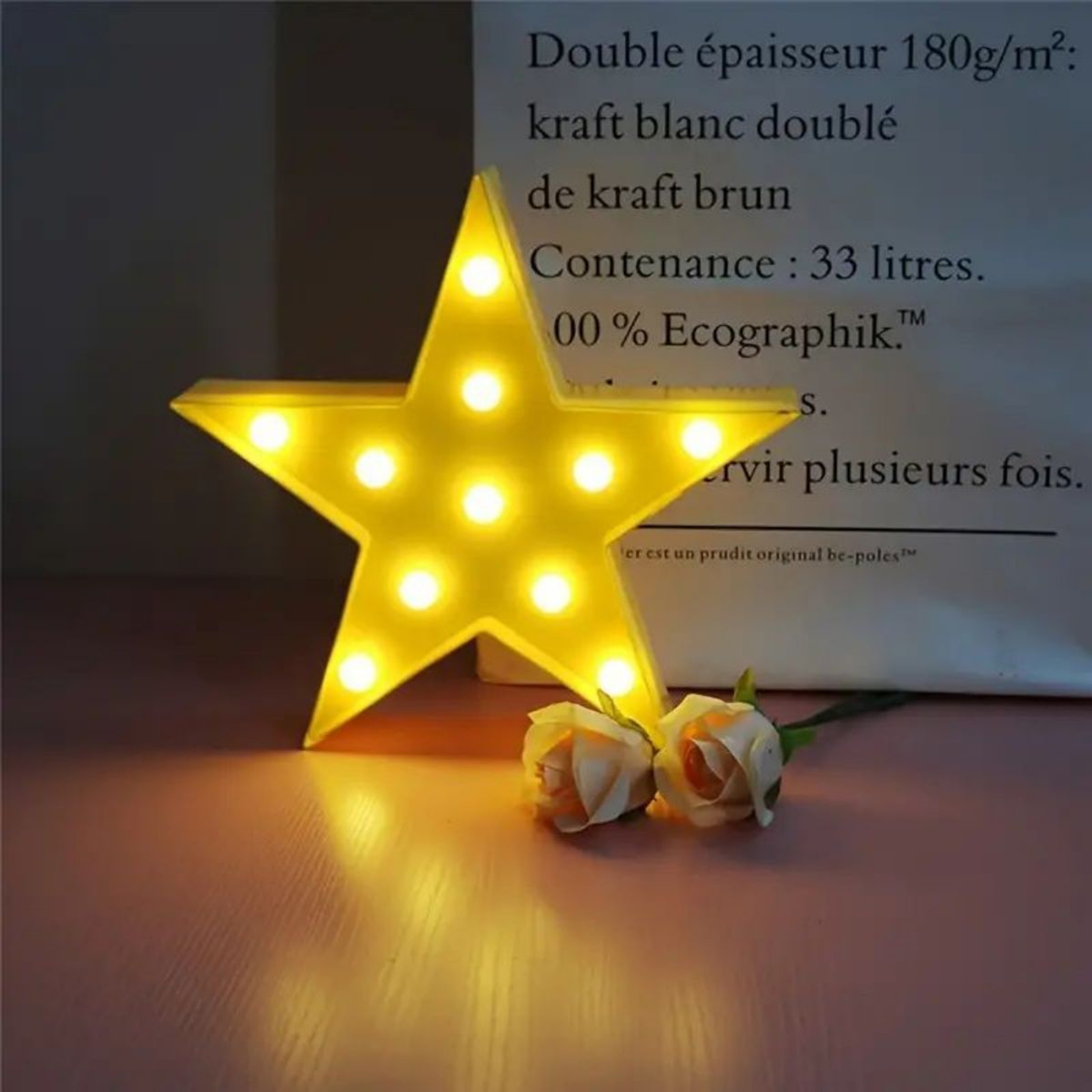 Red LED Pentagram Neon Light - Battery-Powered Star Wall Accent for Events & Girls Bedrooms – view 10