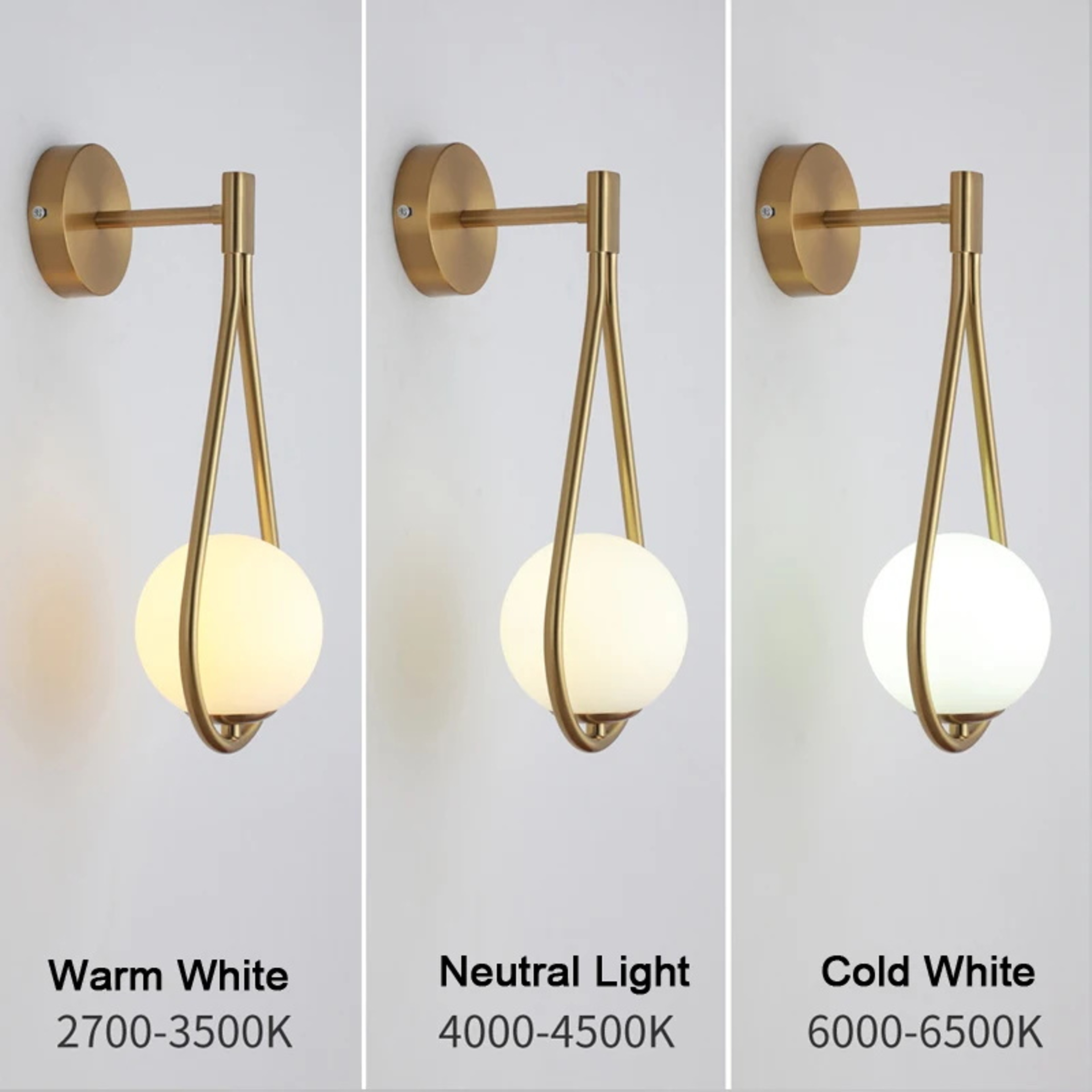 LED Wall Lamps with Bulb, Black Copper Indoor LED Wall Lights, With Plug Switch for Bedroom, Wall Sconce Decor – view 5