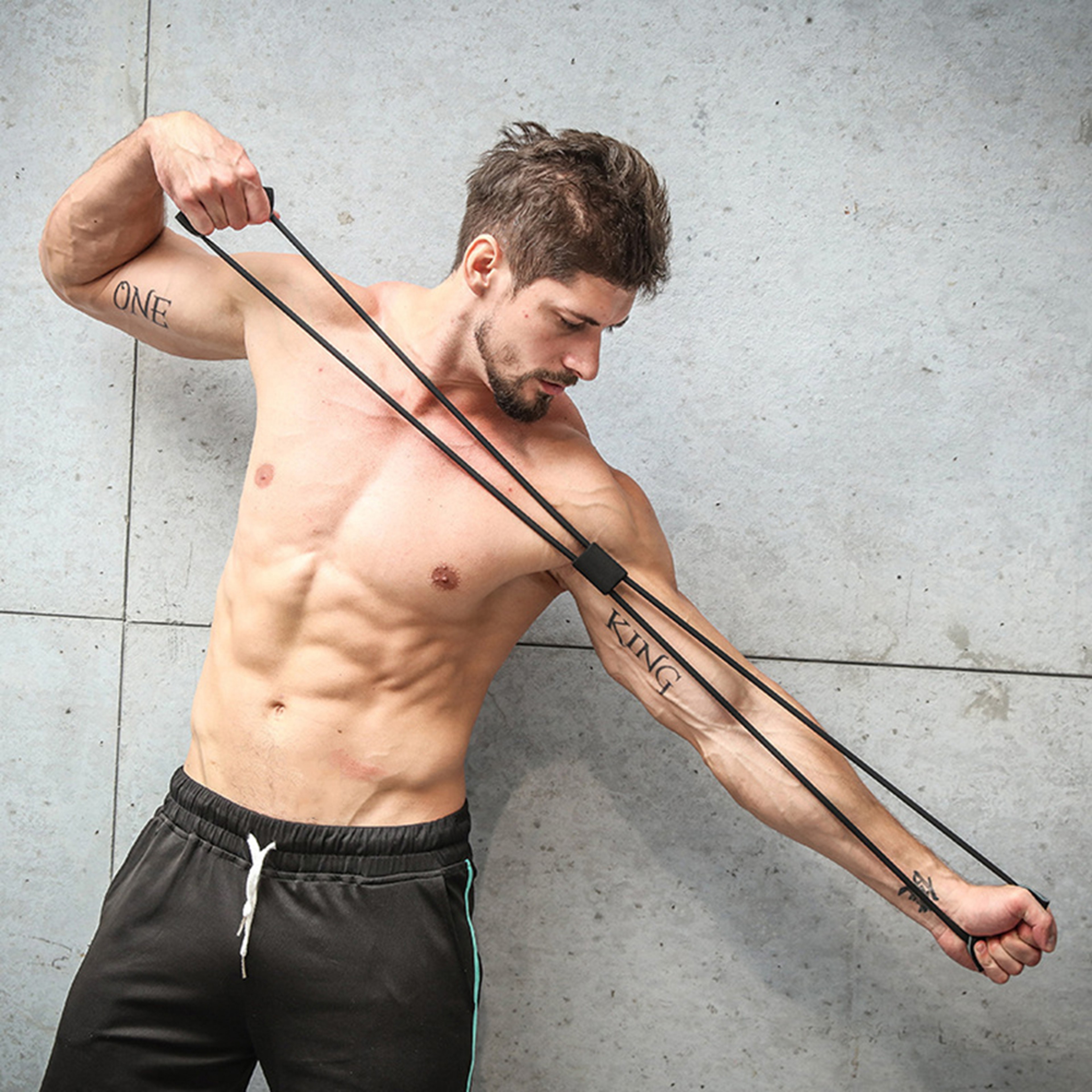 Sports Exercise Puller Shaped, Yoga Resistance Bands Elastic Band, Chest Expander for Body Building – view 4