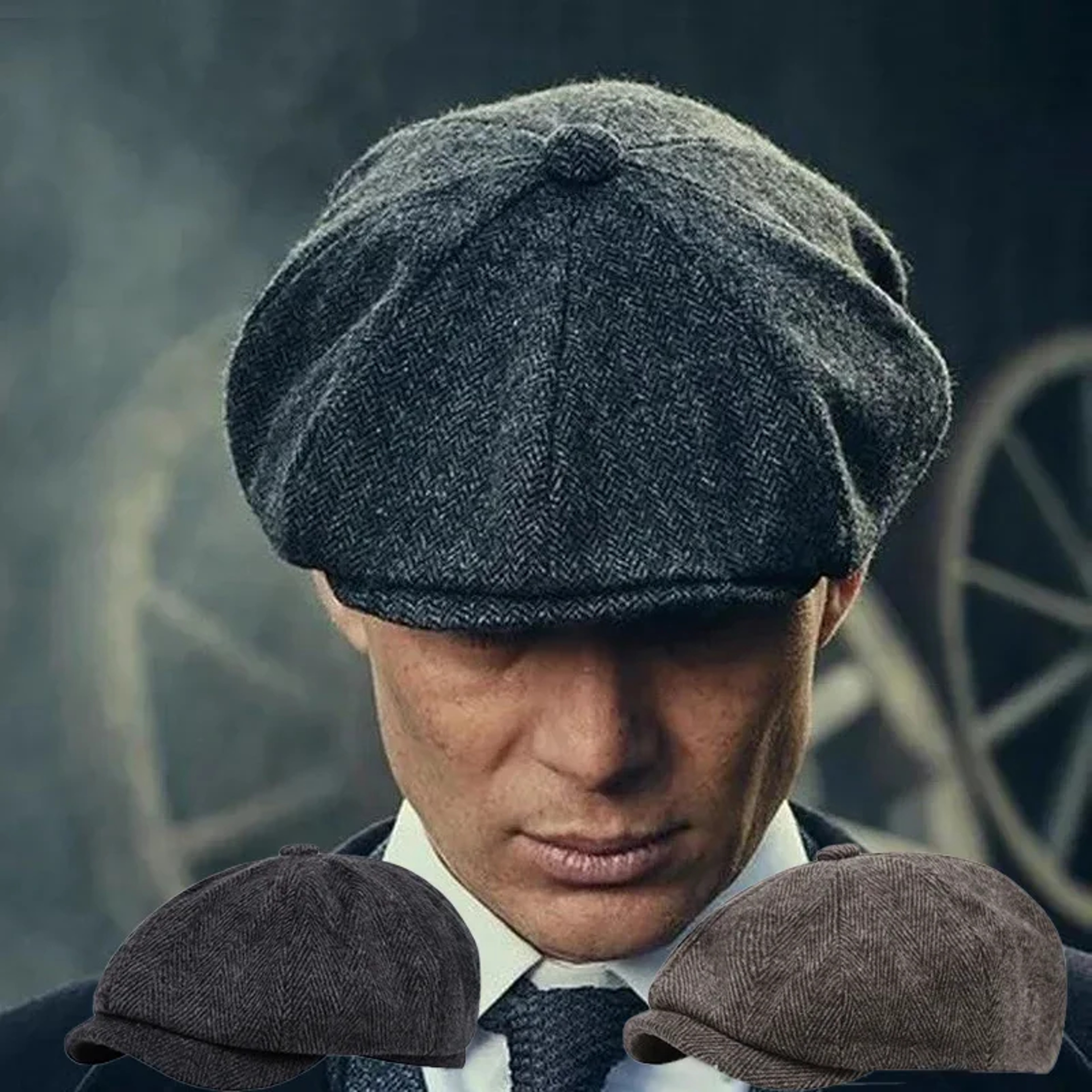 Vintage Luxury Unisex High Quality Winter Retro British Style New Octagonal Flat Cap Cotton Ascot C 0