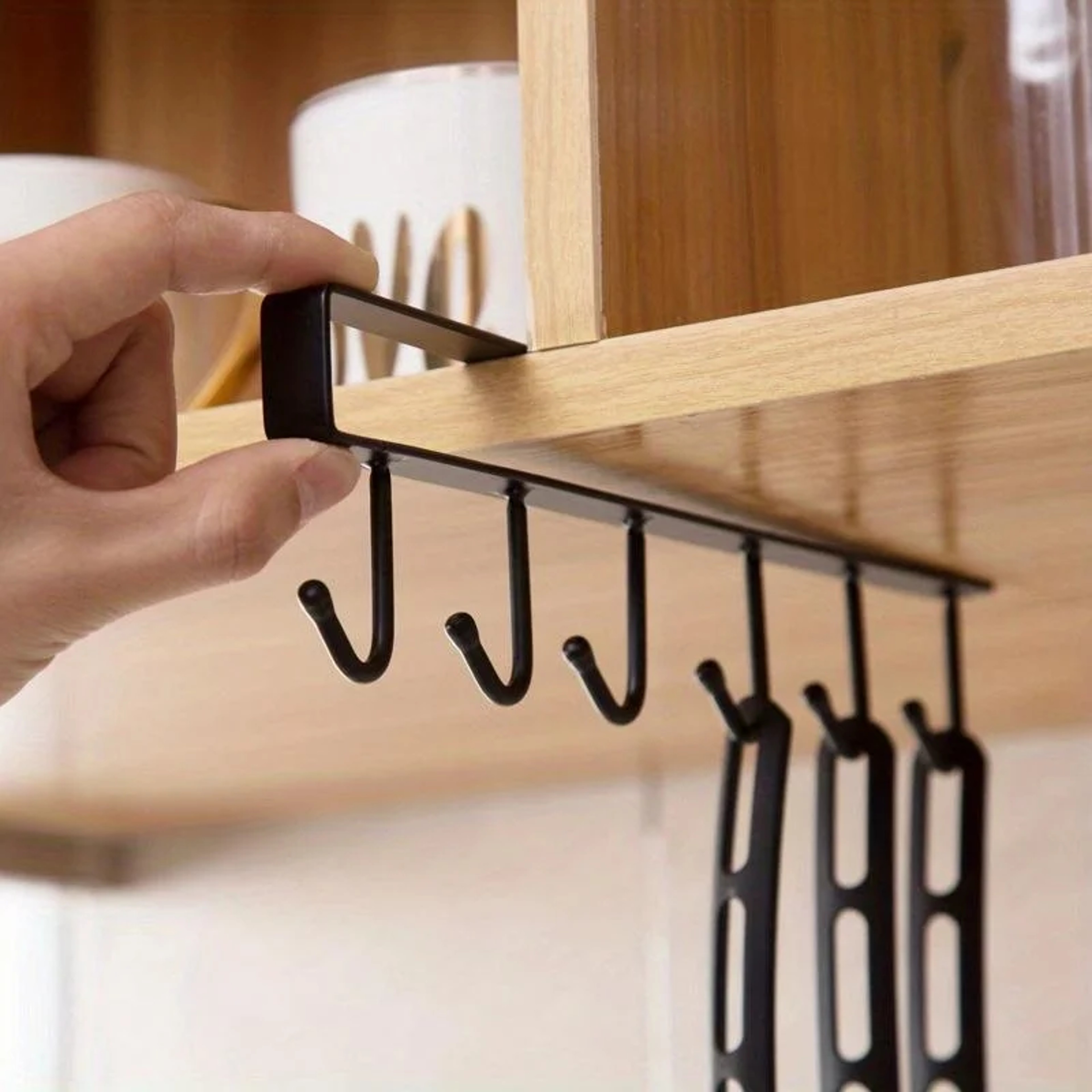 Glass Mug Holder Cup Holder, Kitchen Shelf Storage, Storage Rack, Clothes Hanging Organizer Kitchen Accesso – view 2