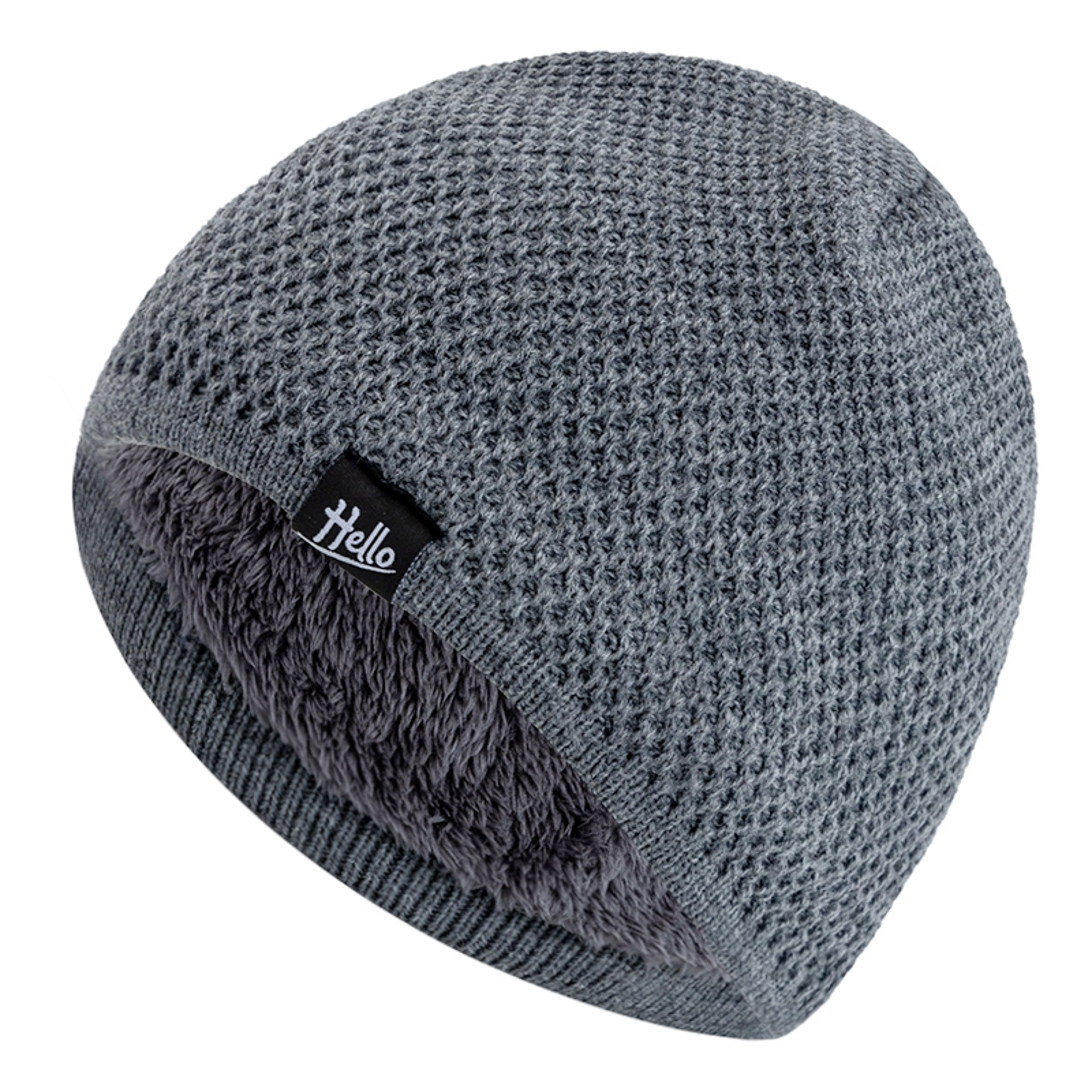 Plush Fur Lined Beanies Hats For Men And Women New Style Unisex Winter Cap Casual Ski Knitted Warm  8