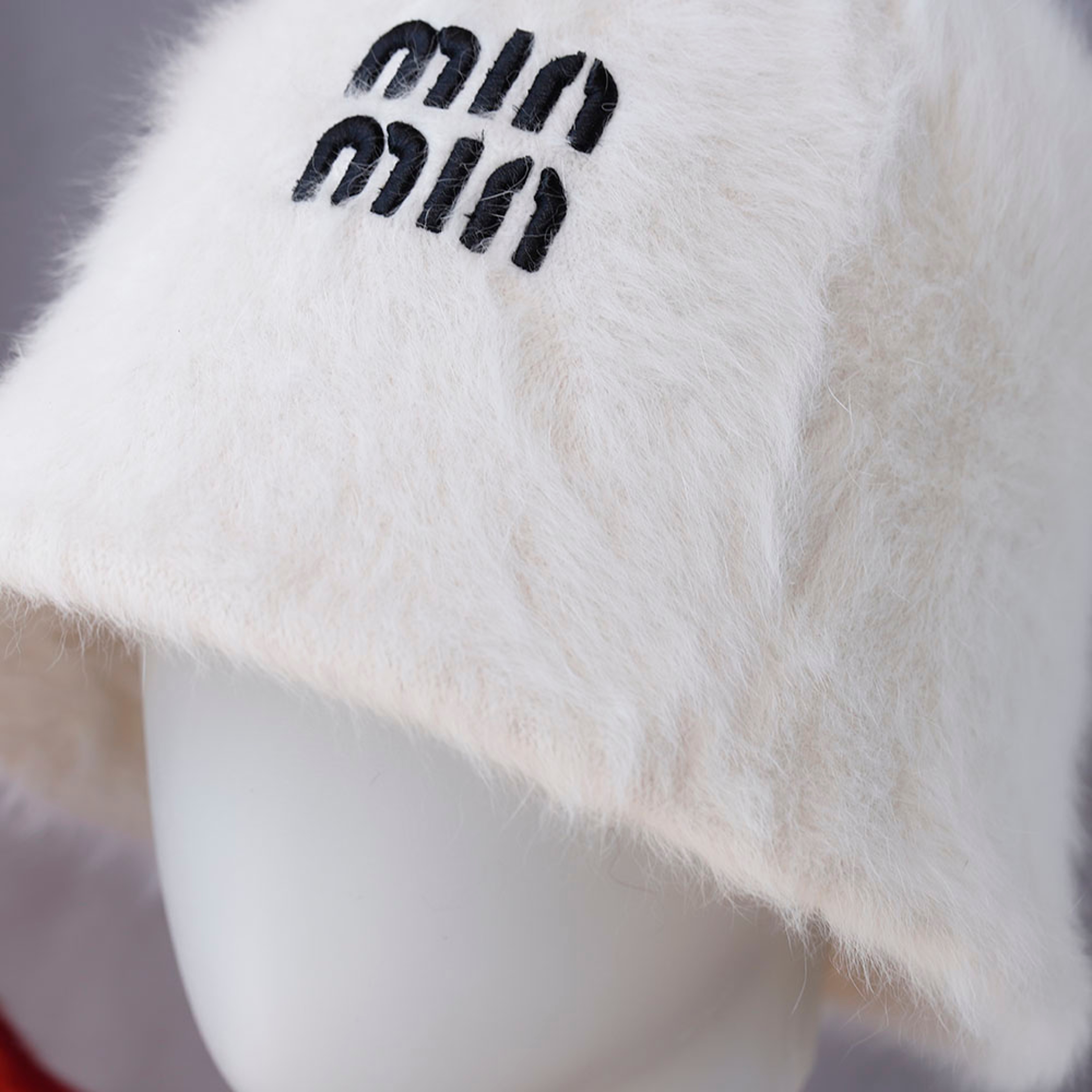 Winter Bucket Hats for Women, Soft Warm Plush Rabbit Fur, Knitted Fisherman Hat with Letter – view 5