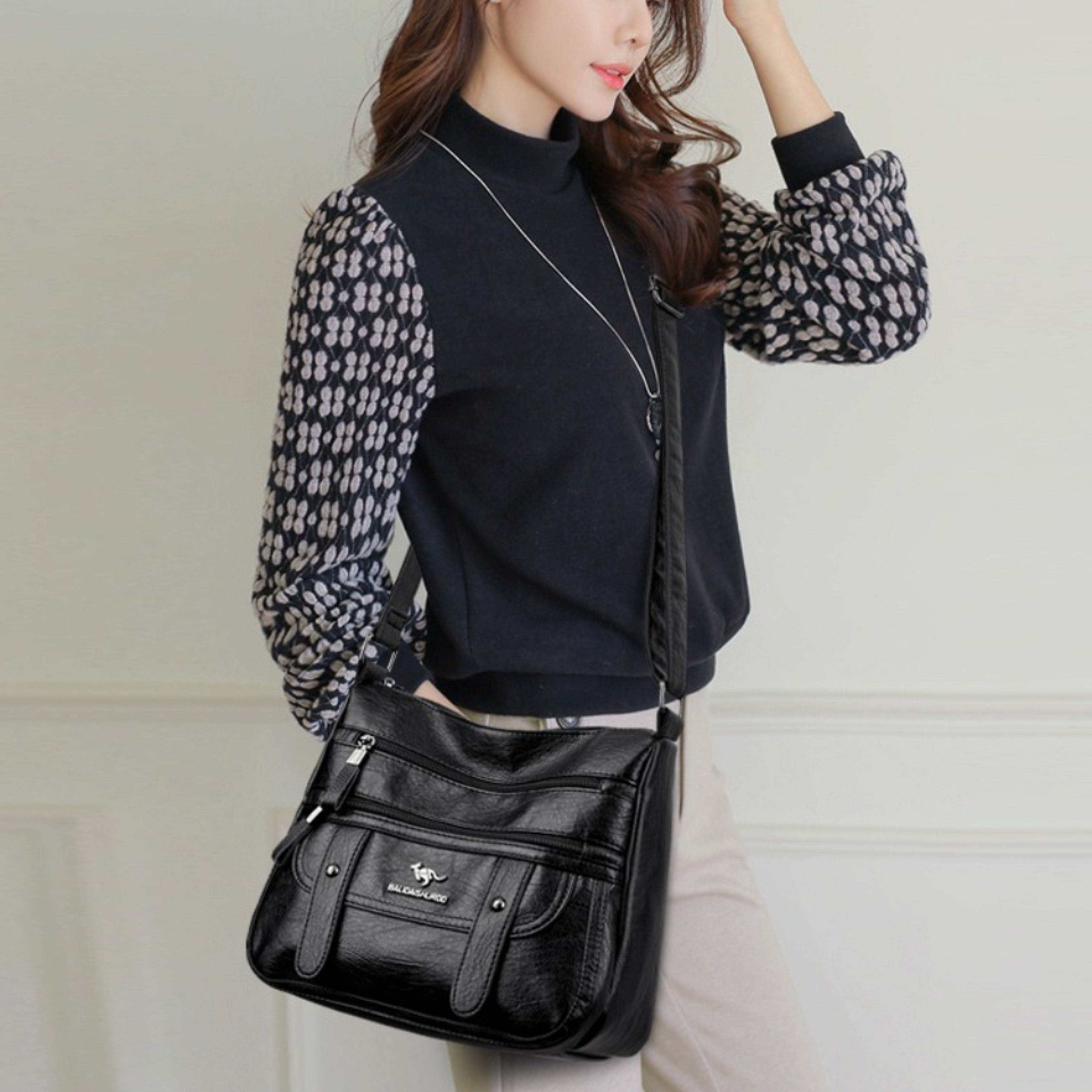 Designer PU Leather Messenger Bags For Women Luxury Shoulder Purses Crossbody Handbags 0